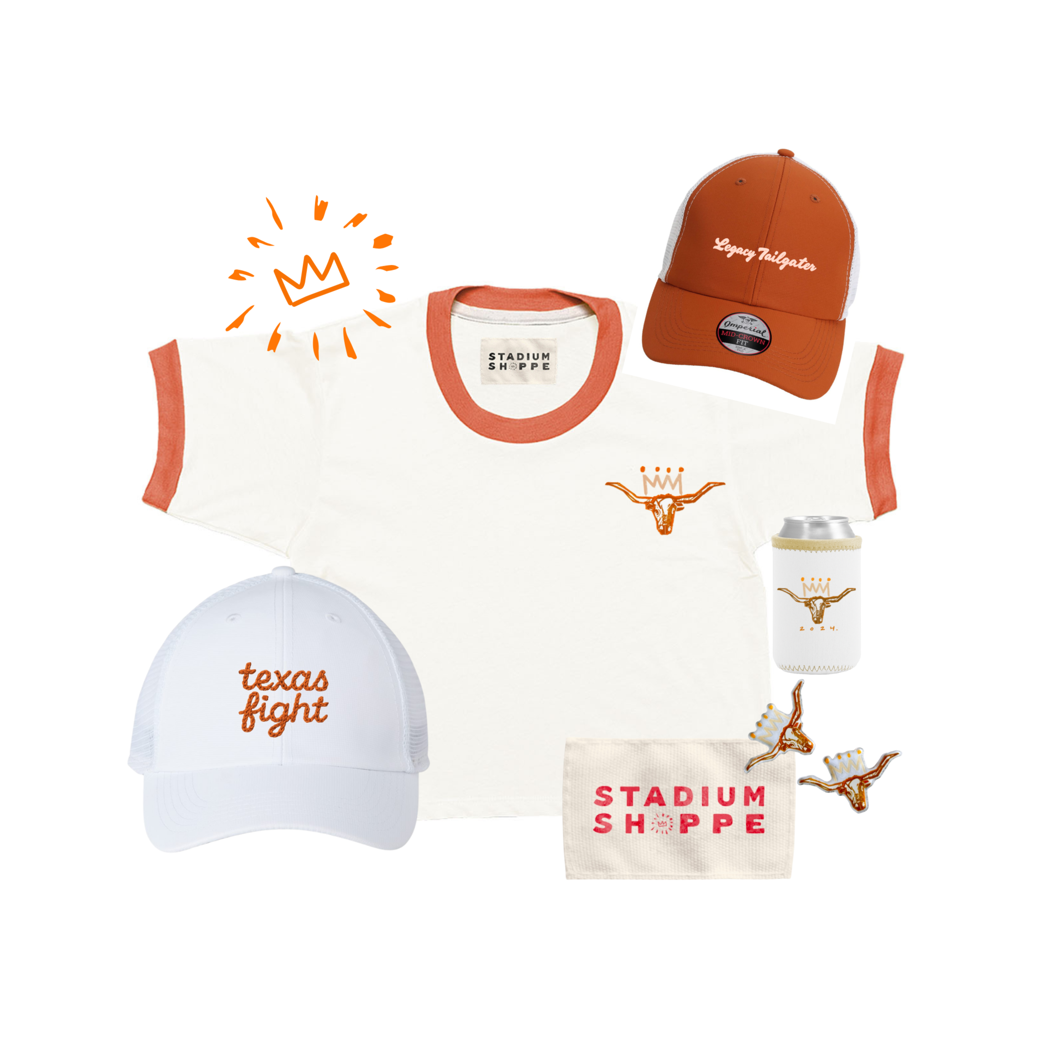 Burnt Orange x White