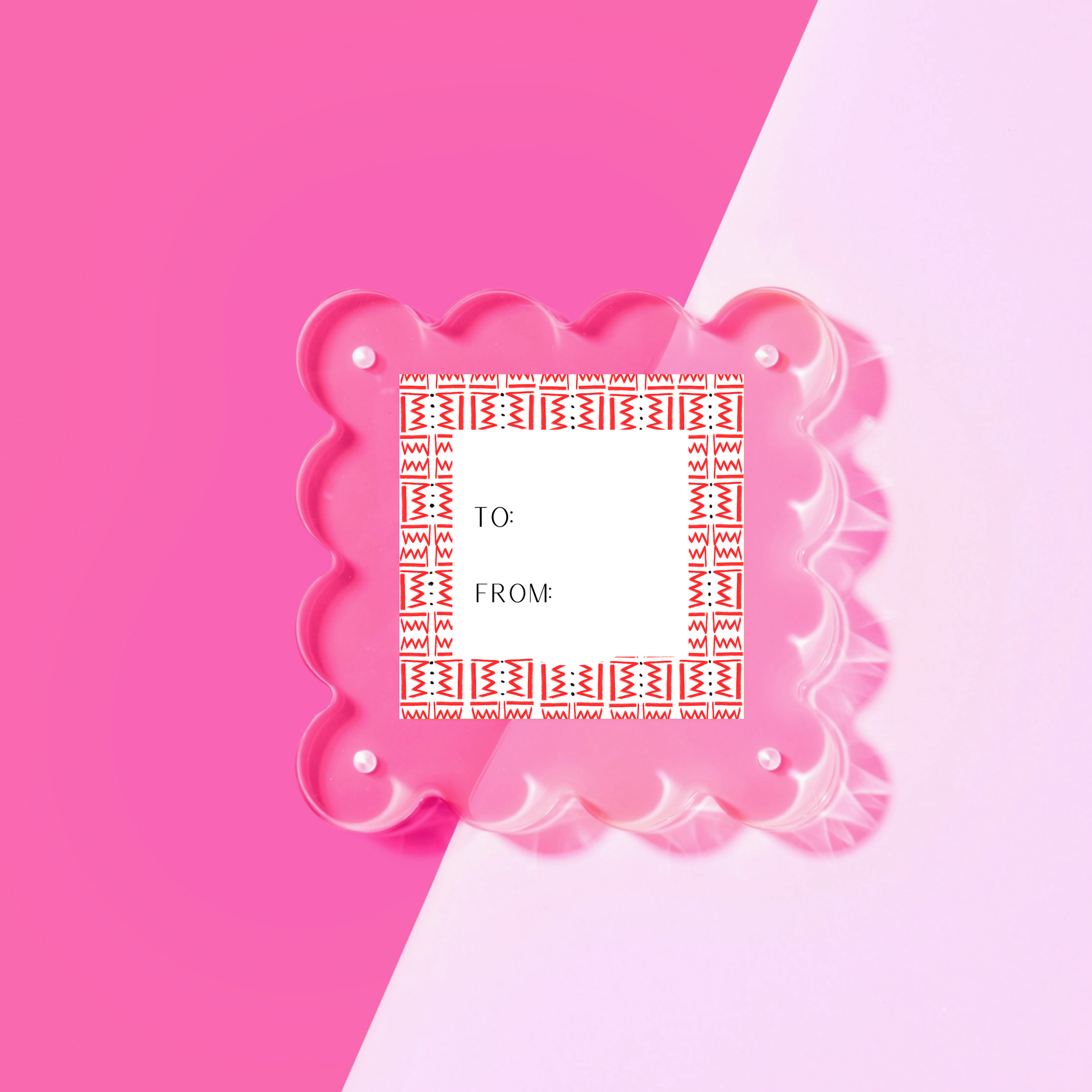 Neon Pink Mini Acrylic Picture Frame