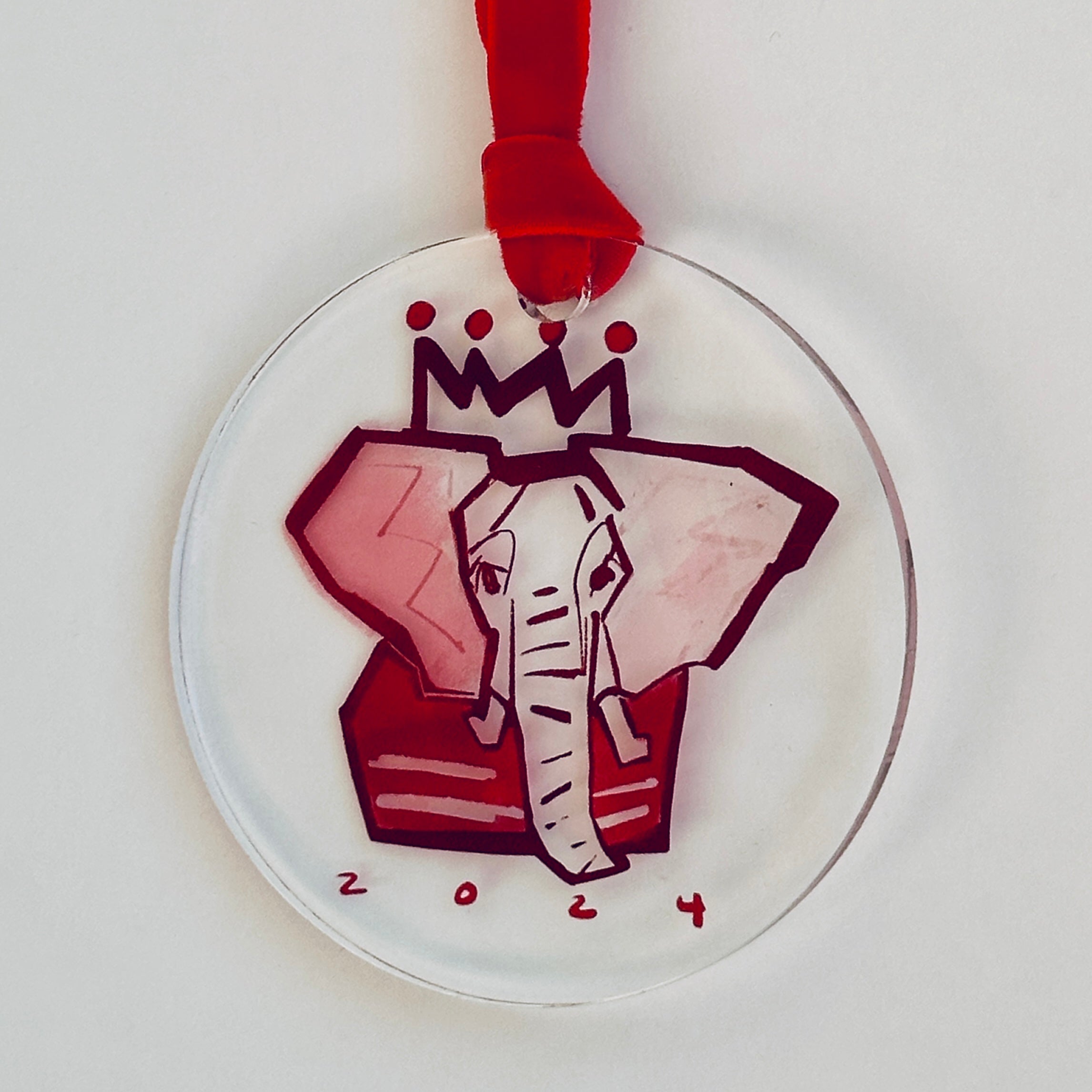 Limited Edition Acrylic Elephant Ornament