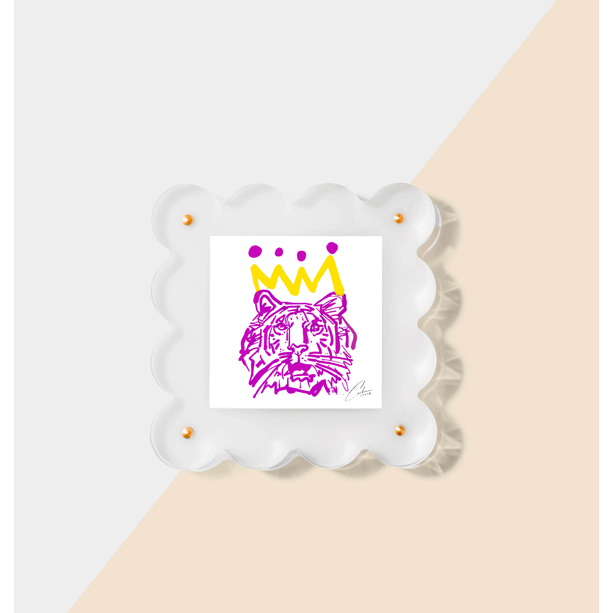 Mini White Acrylic Picture Frame