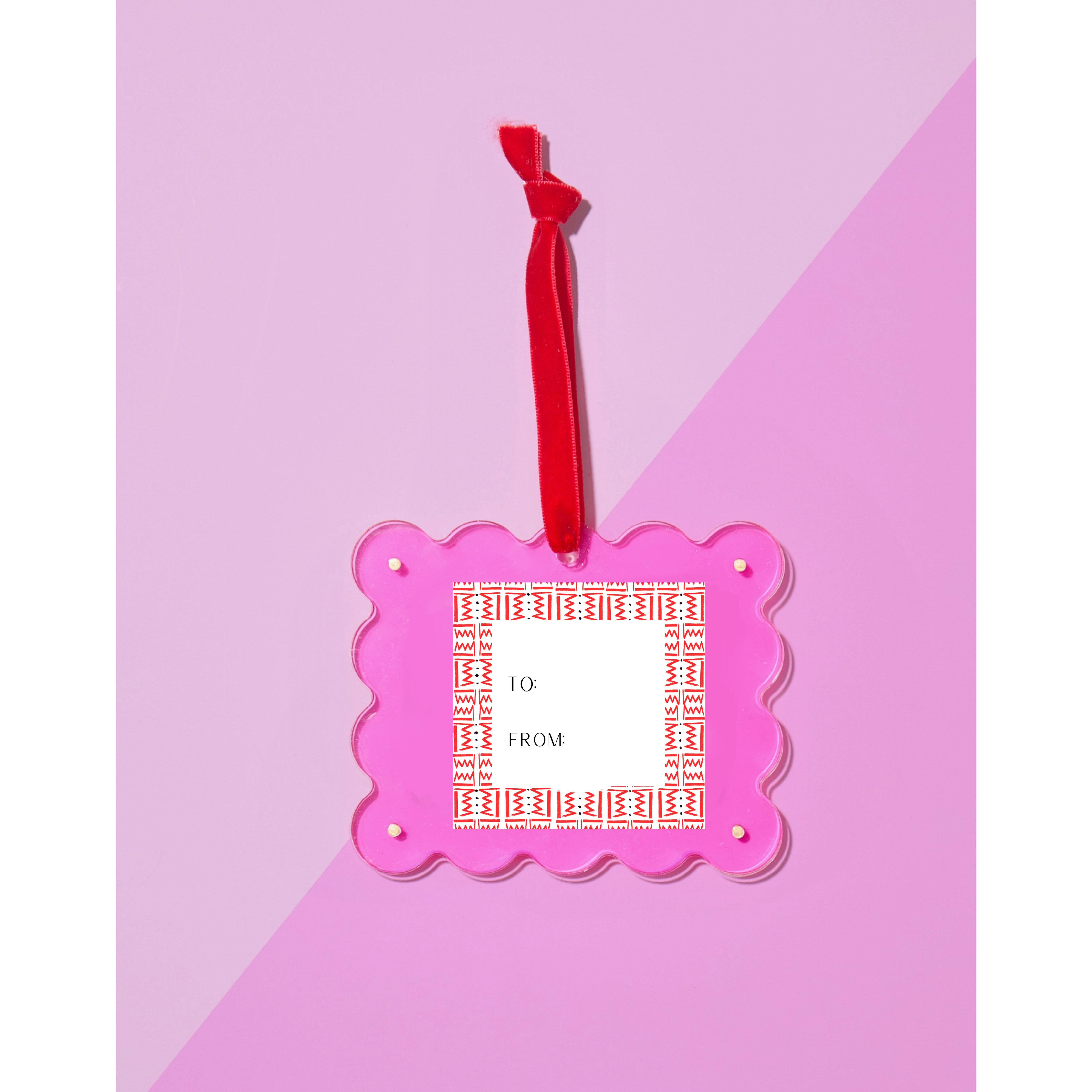 Hot Pink Frame Ornament