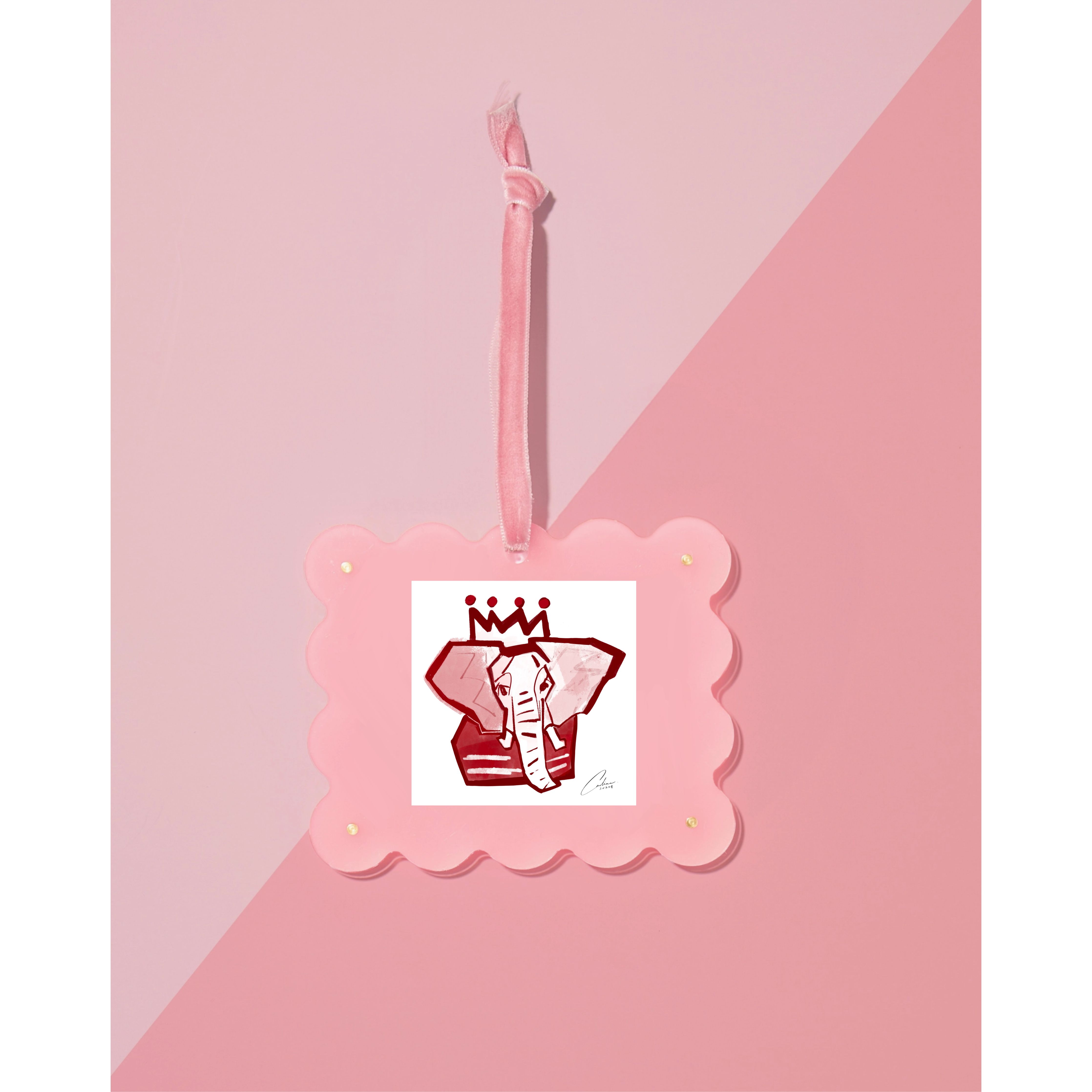 Light Pink Frame Ornament