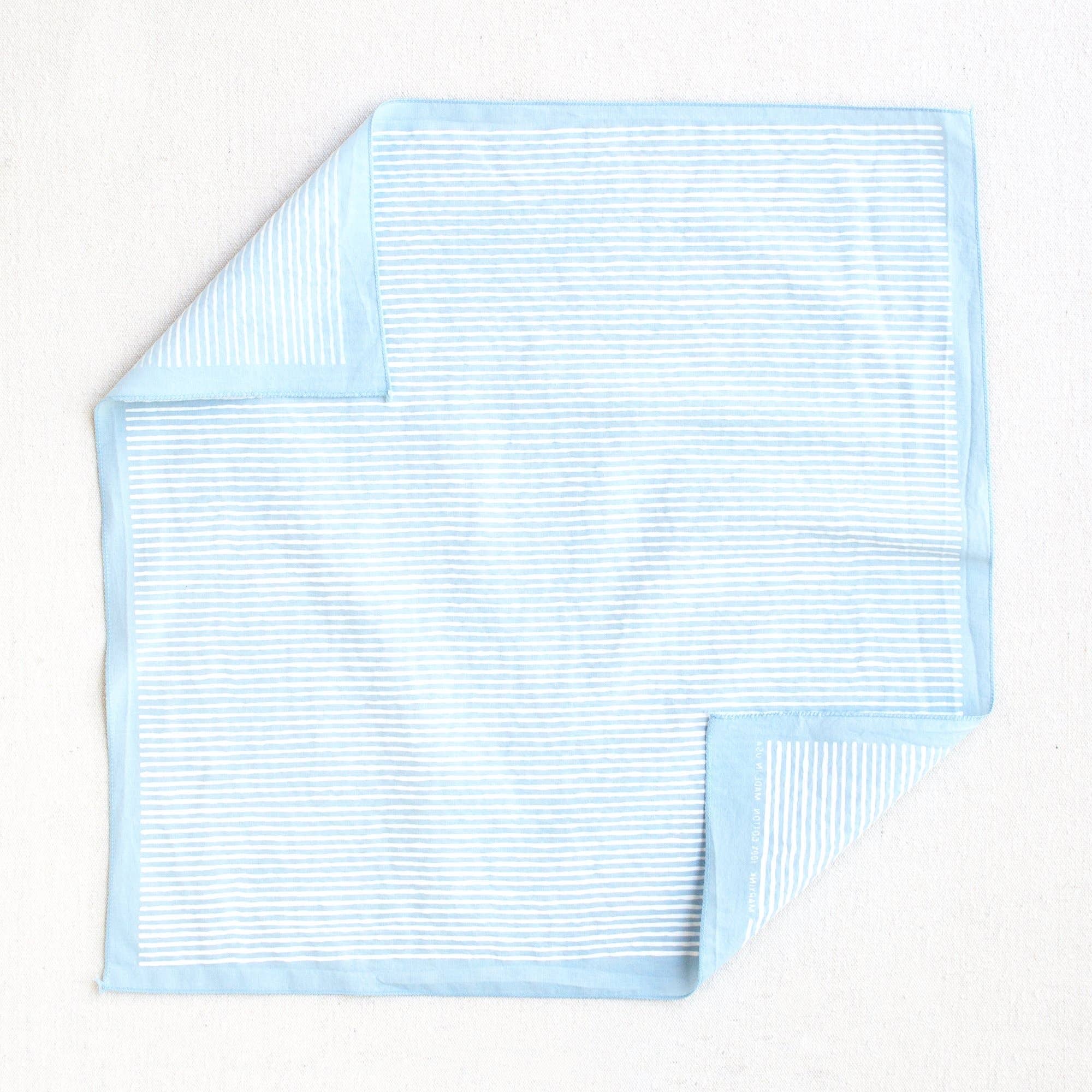 Light Blue Stripe Bandana