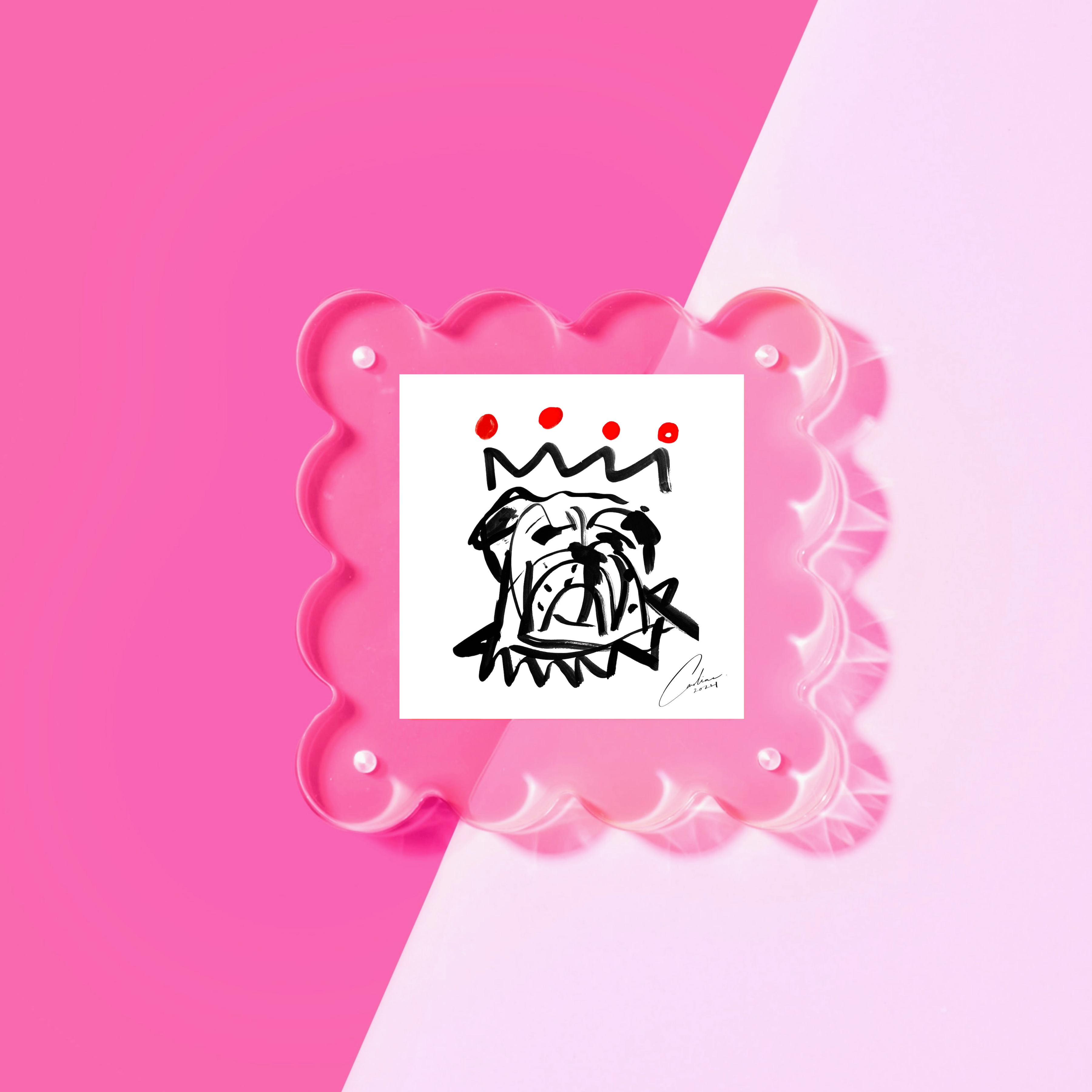 Neon Pink Mini Acrylic Picture Frame