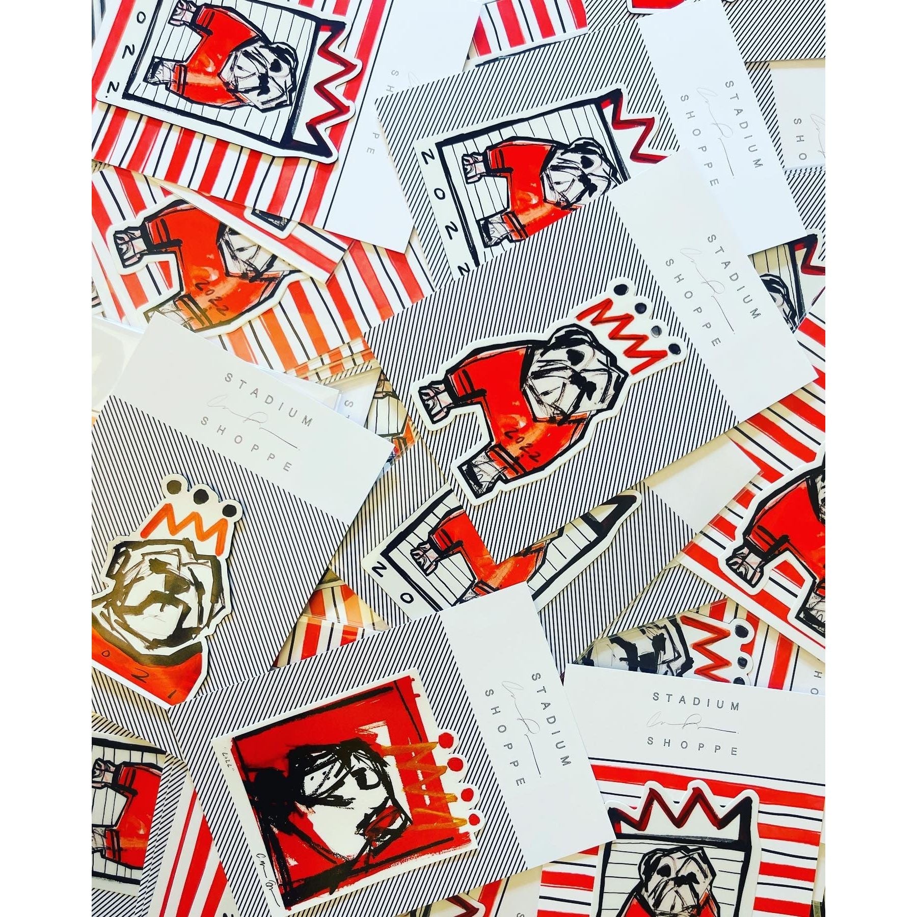 3.5" Striped Standing Bulldog Vinyl Sticker