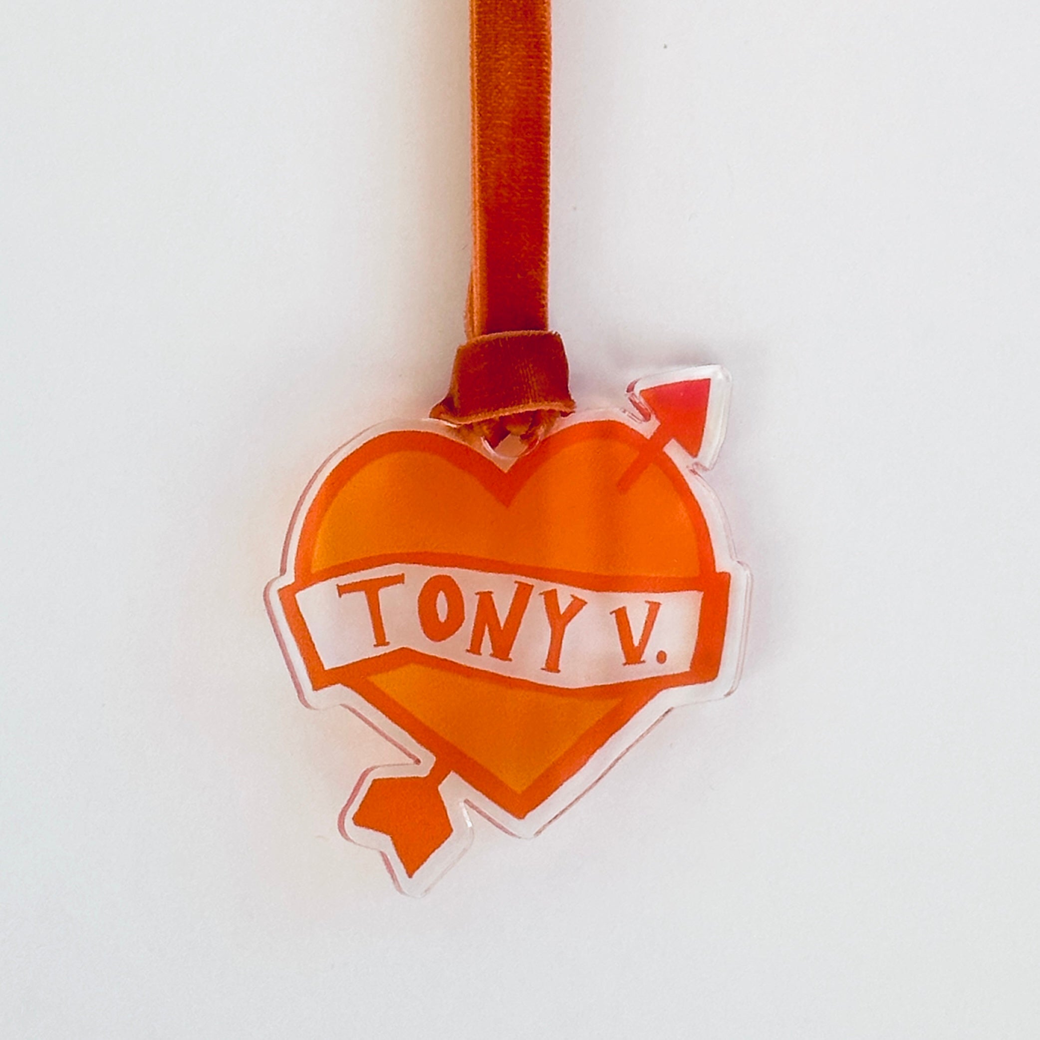 Tony Acrylic Heart Ornament