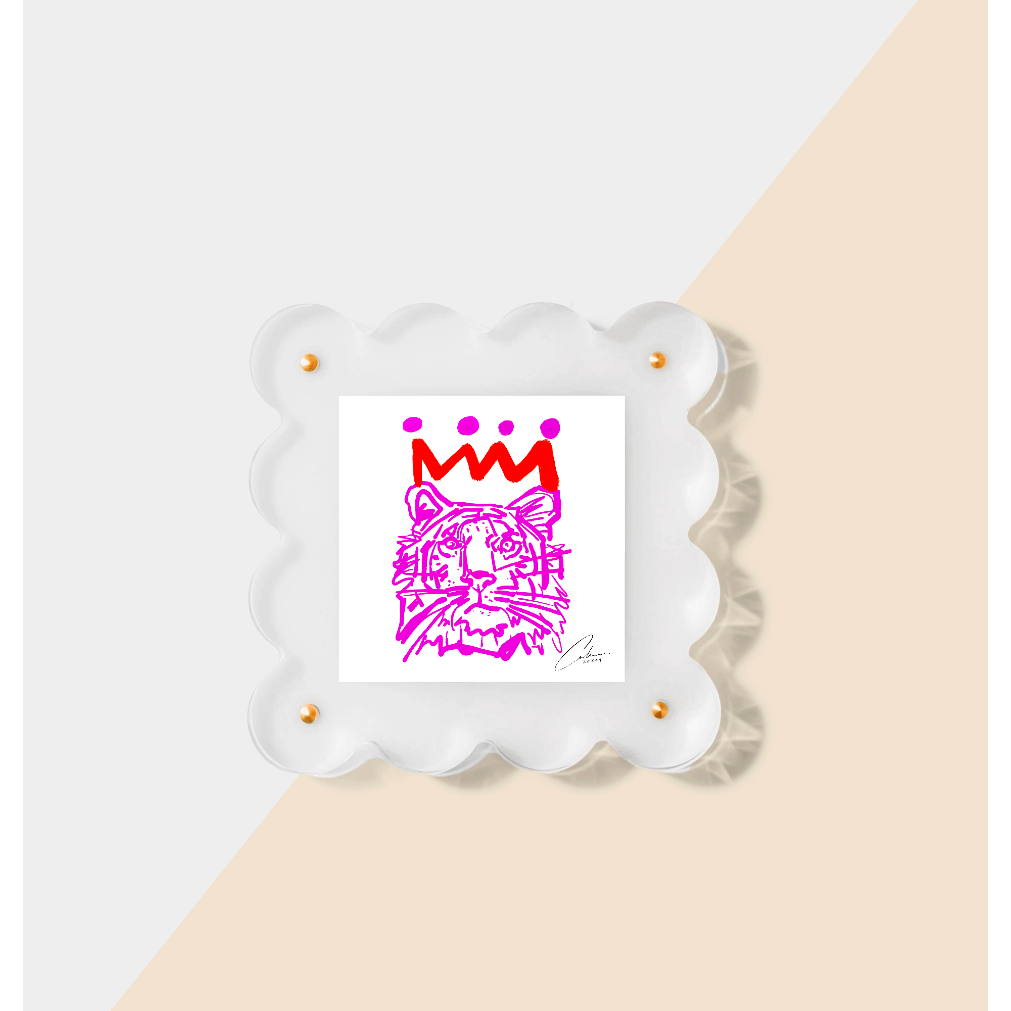 Mini White Acrylic Picture Frame