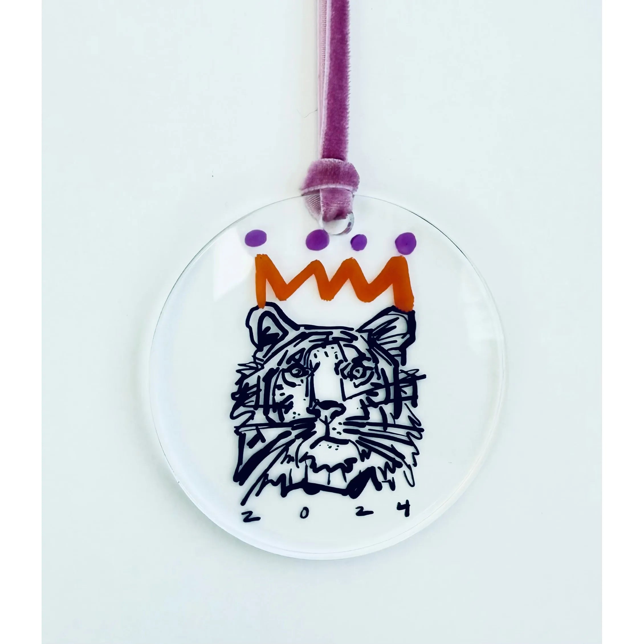 Limited Edition Orange and Purple Acrylic Ornament