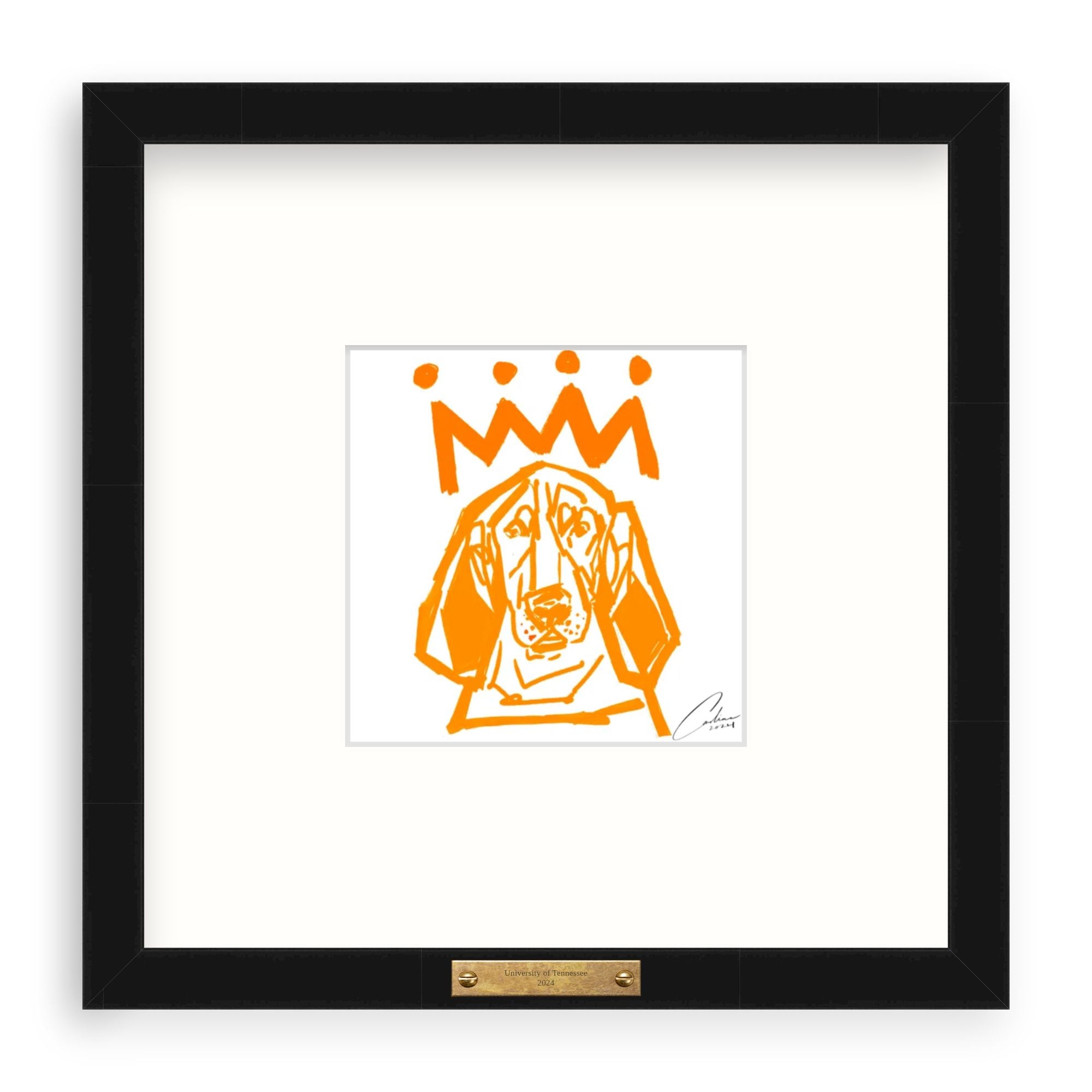 Orange x White Hound Fine Art Print