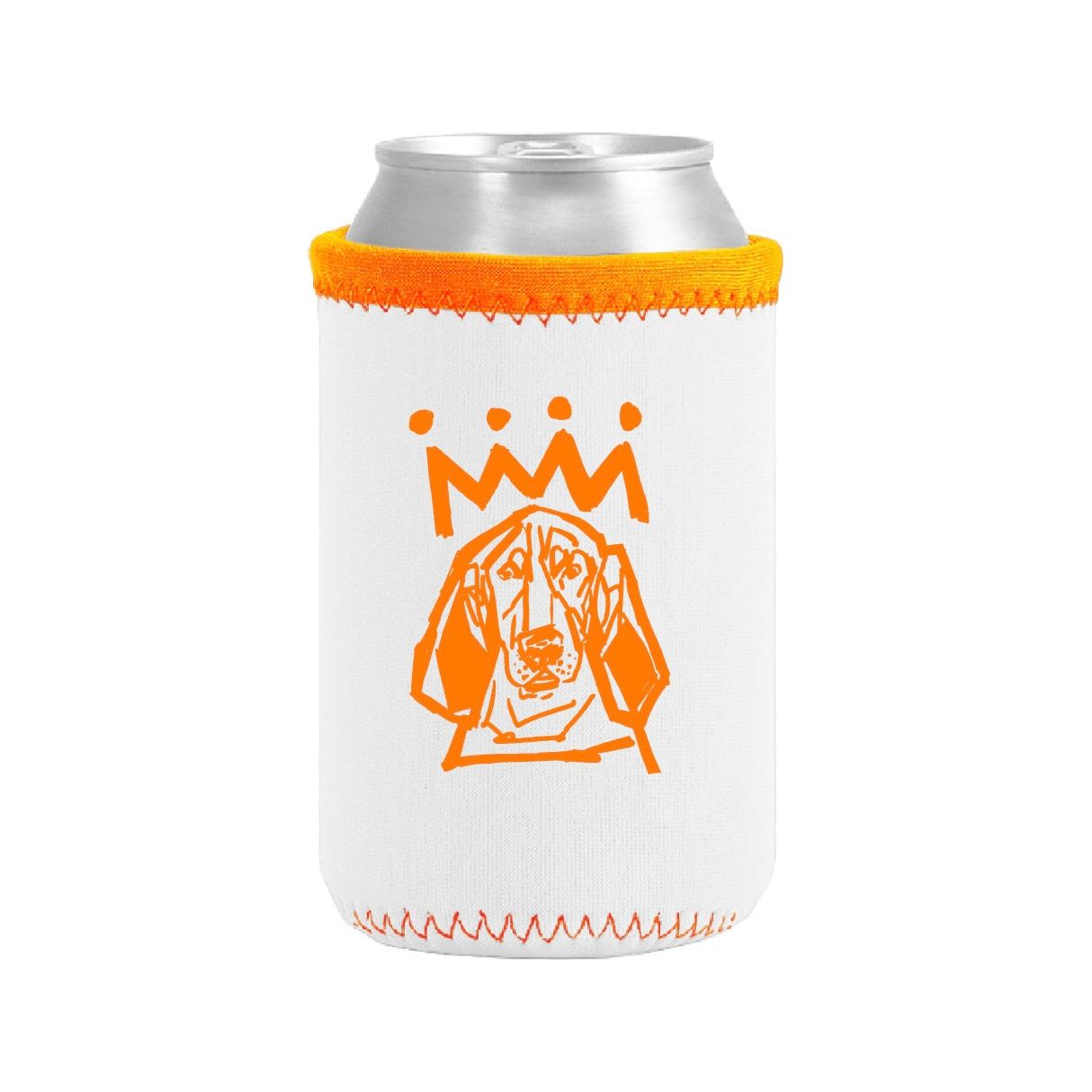 Orange x White Hound Koozie