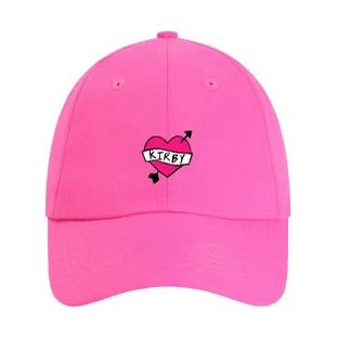 Embroidered Hot Pink Performance Kirby Heart Hat