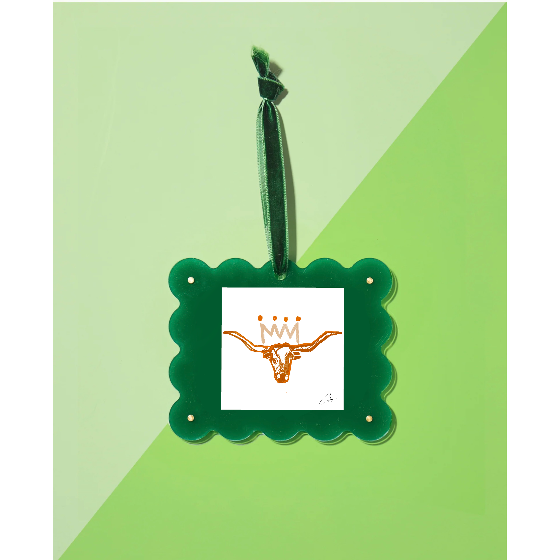 Green Frame Ornament
