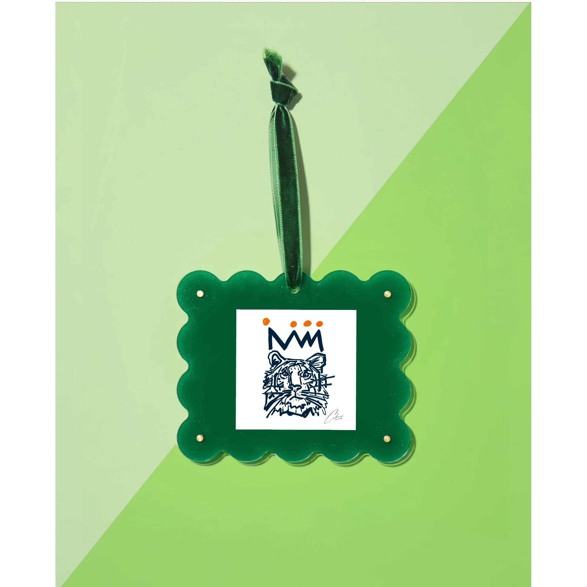 Green Frame Ornament
