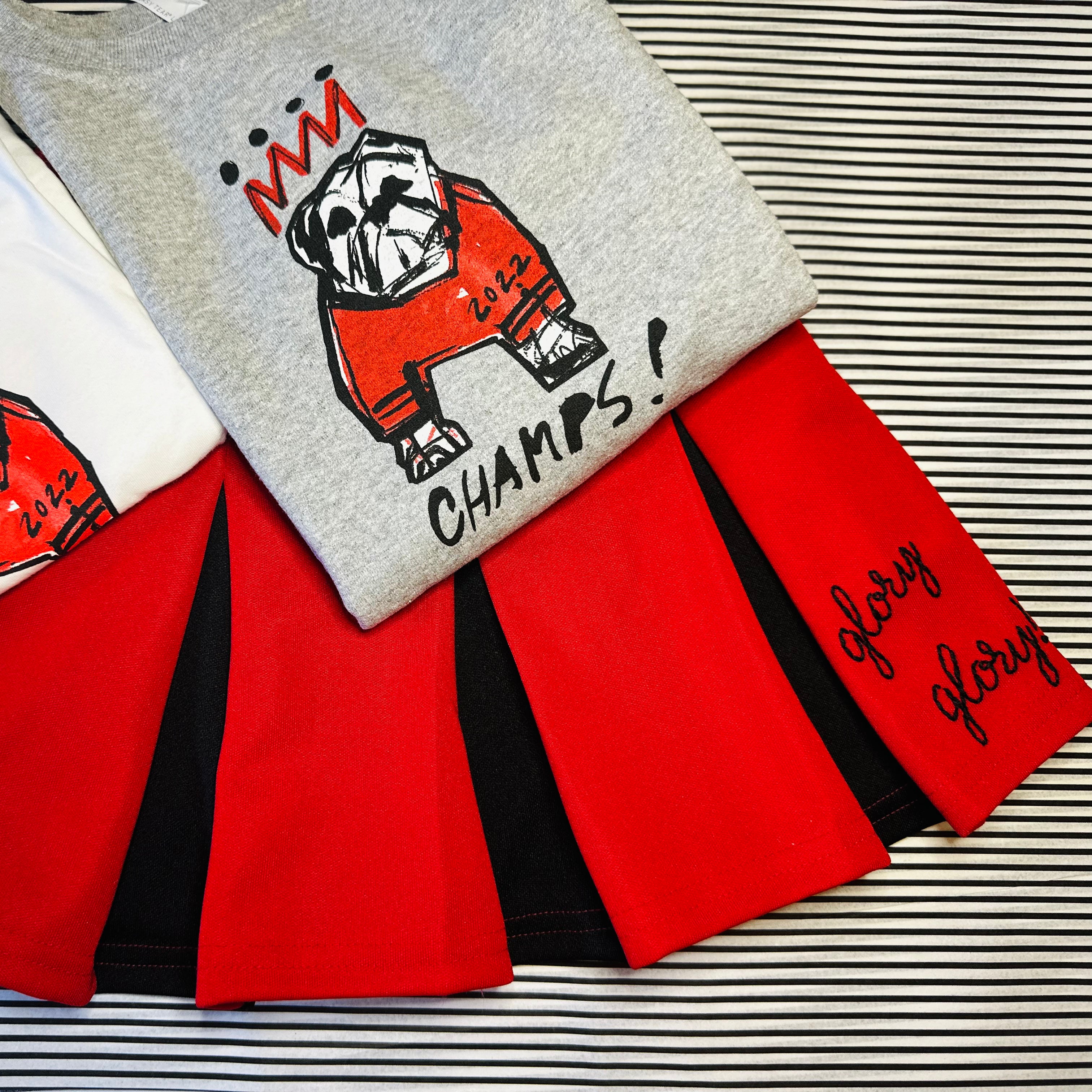 Hand-Embroidered Cheer Skirt