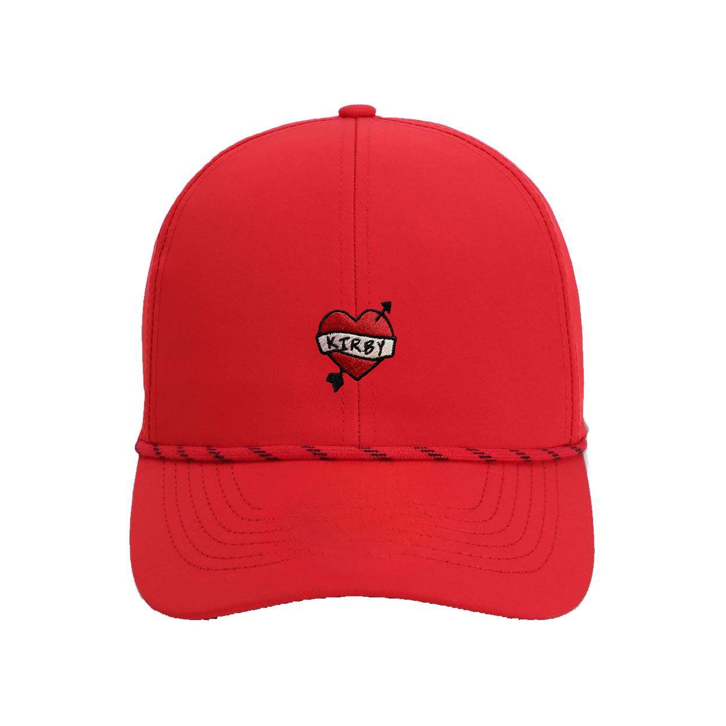 Red Kirby Embroidered Vintage Fit Rope Hat