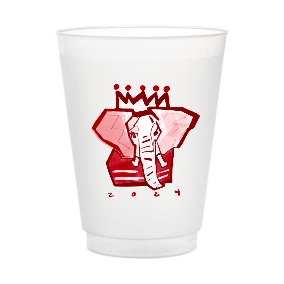 Crimson x White Frosted Gameday Cups