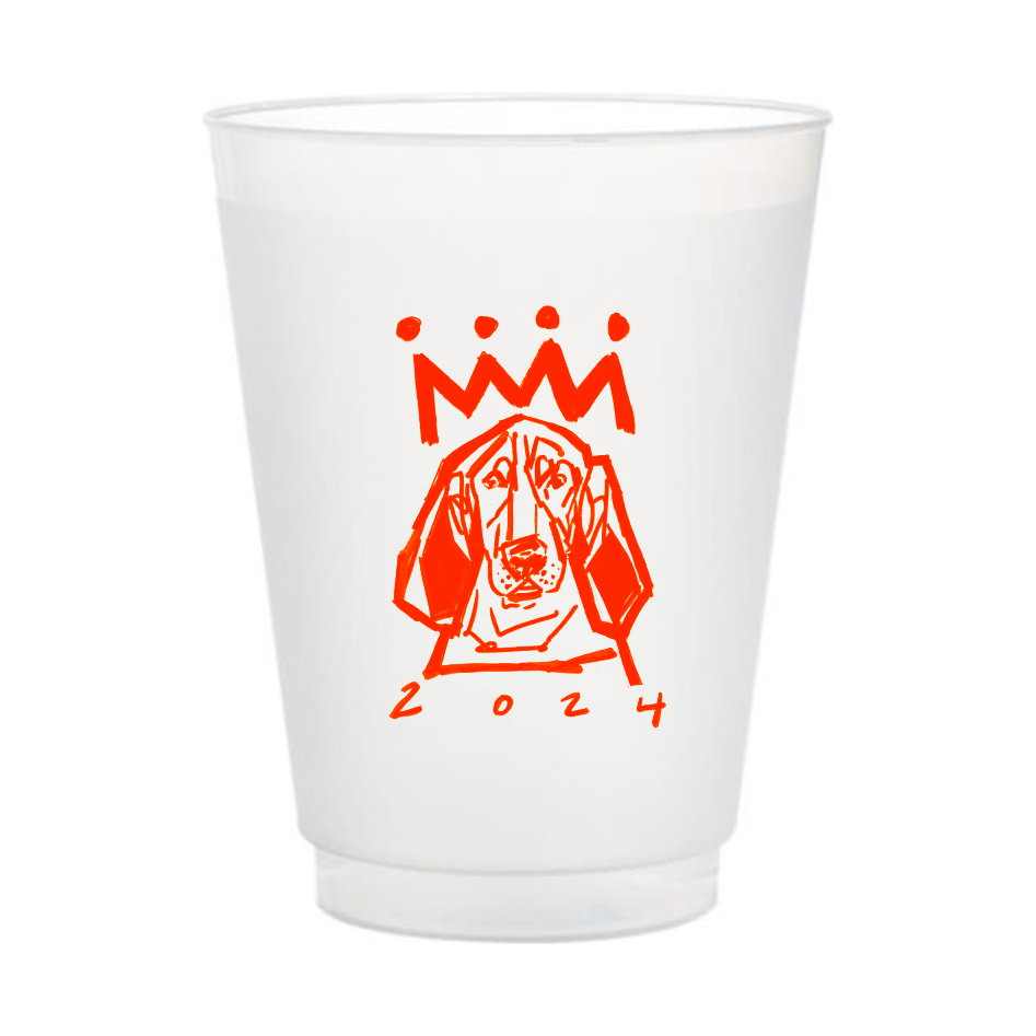Orange x White Frosted Gameday Cups