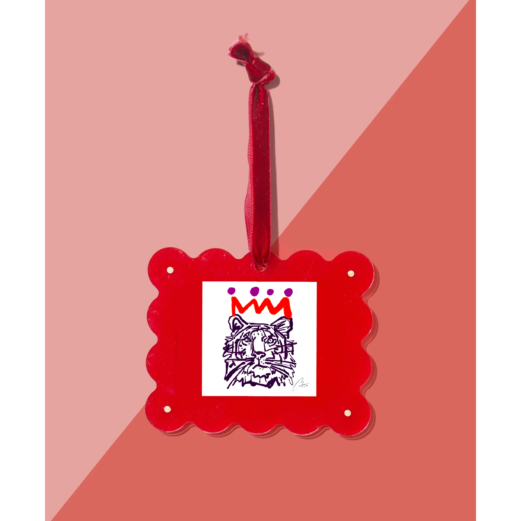 Red Frame Ornament