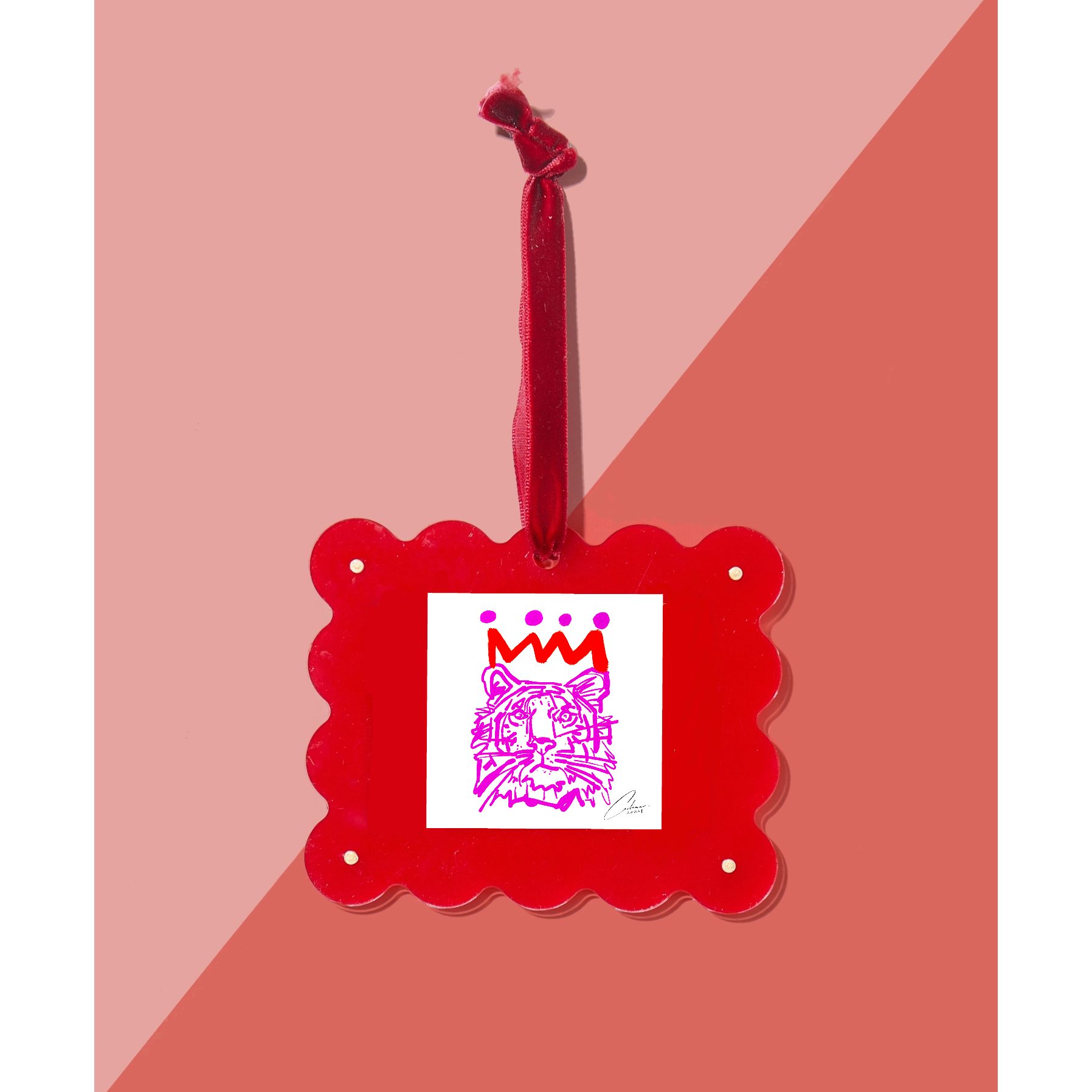 Red Frame Ornament