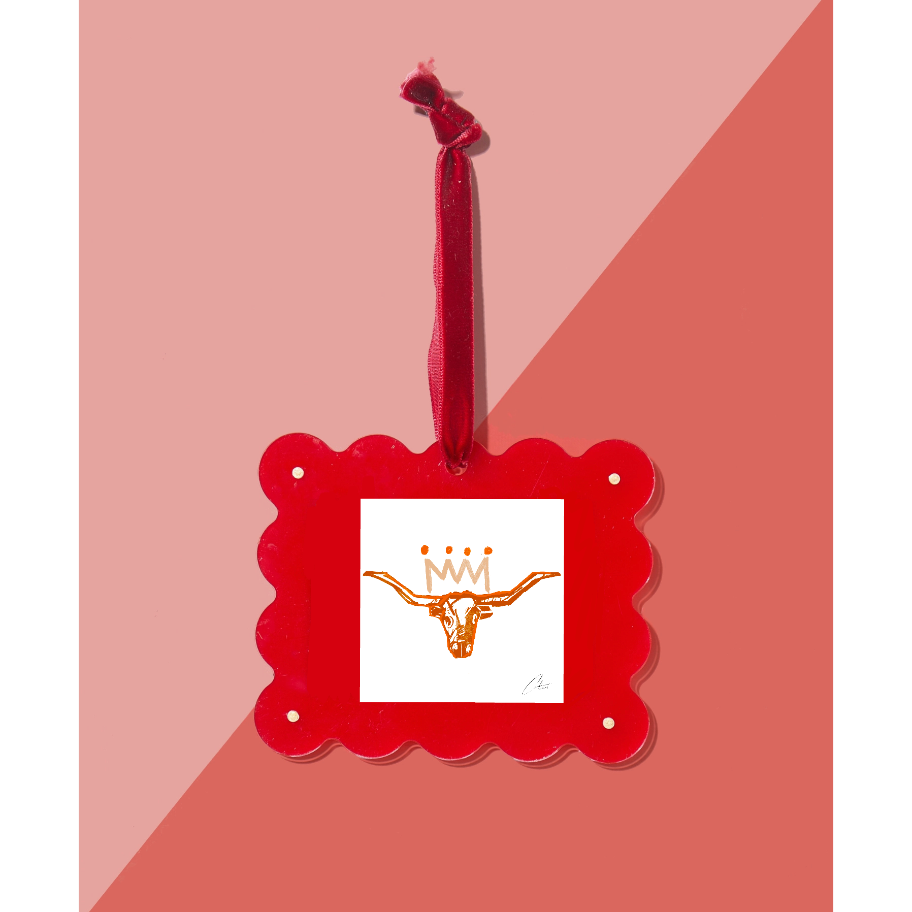 Red Frame Ornament