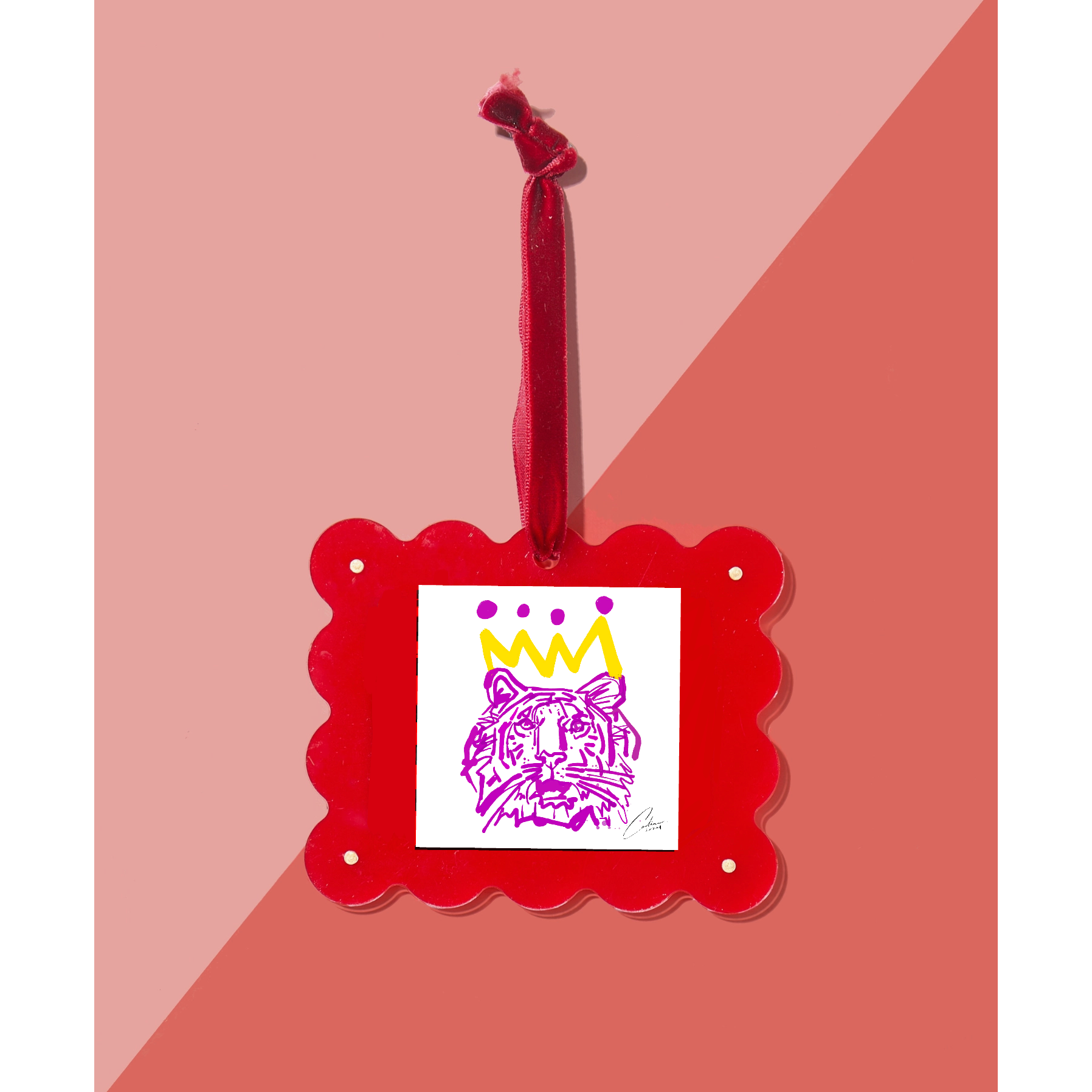 Red Frame Ornament