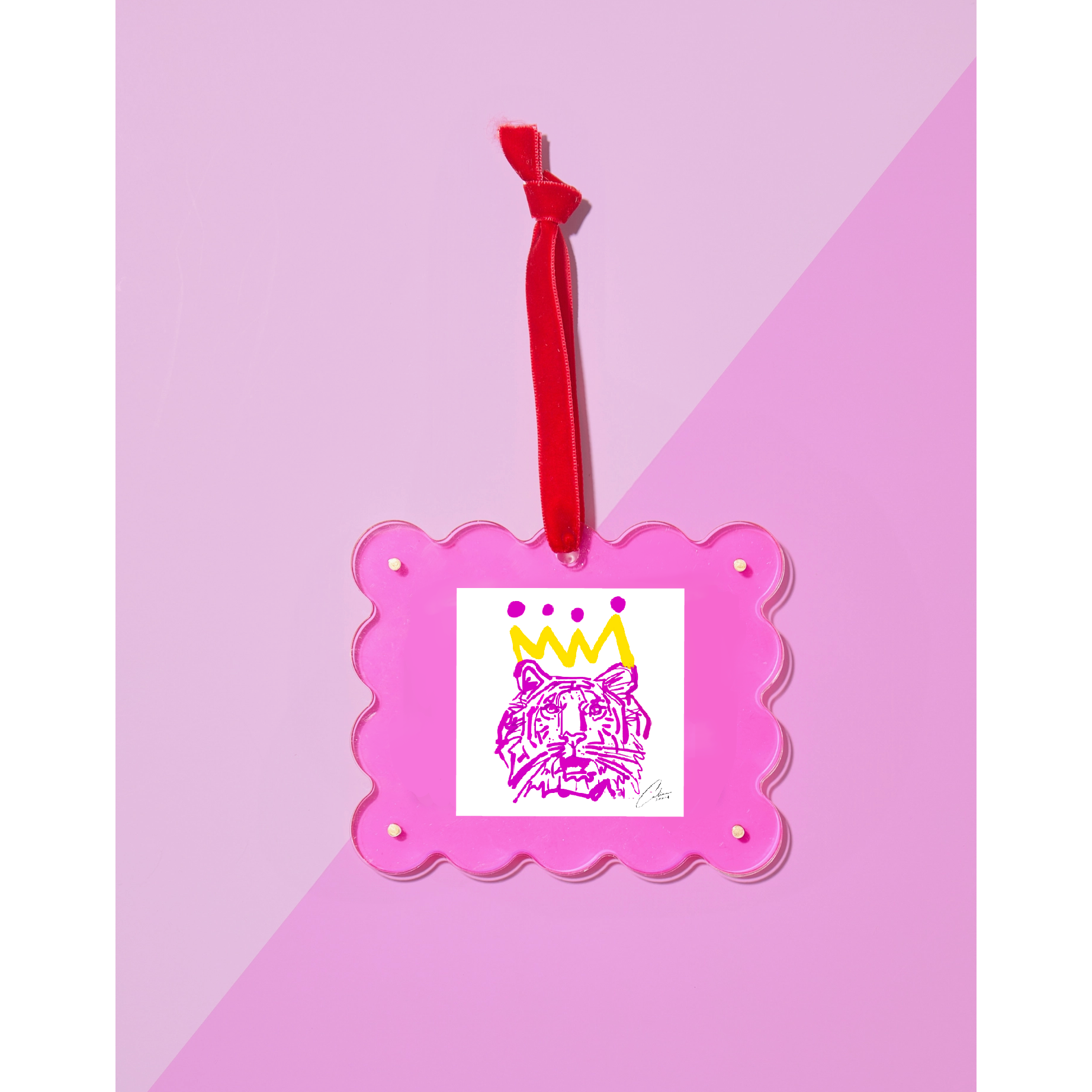 Hot Pink Frame Ornament