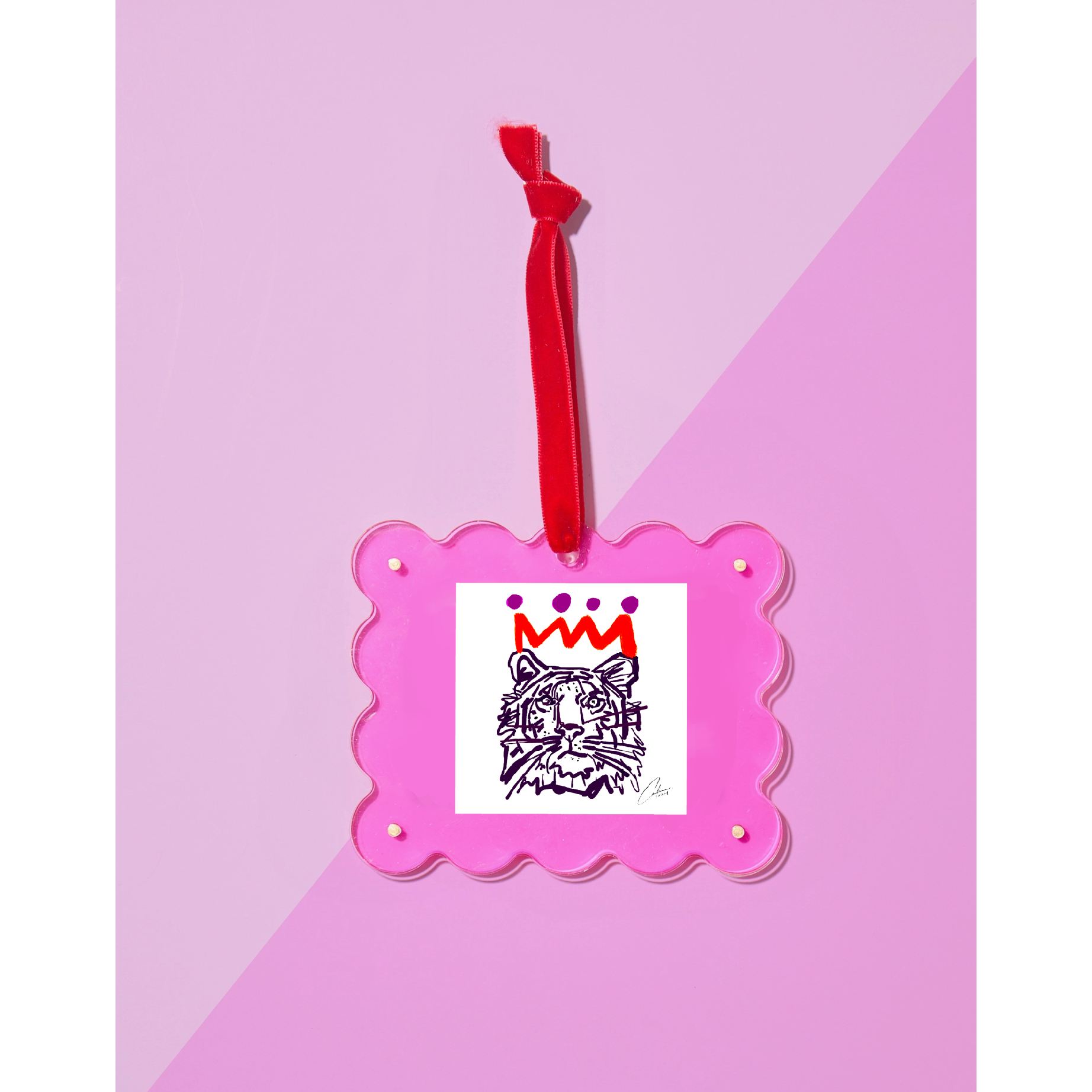 Hot Pink Frame Ornament