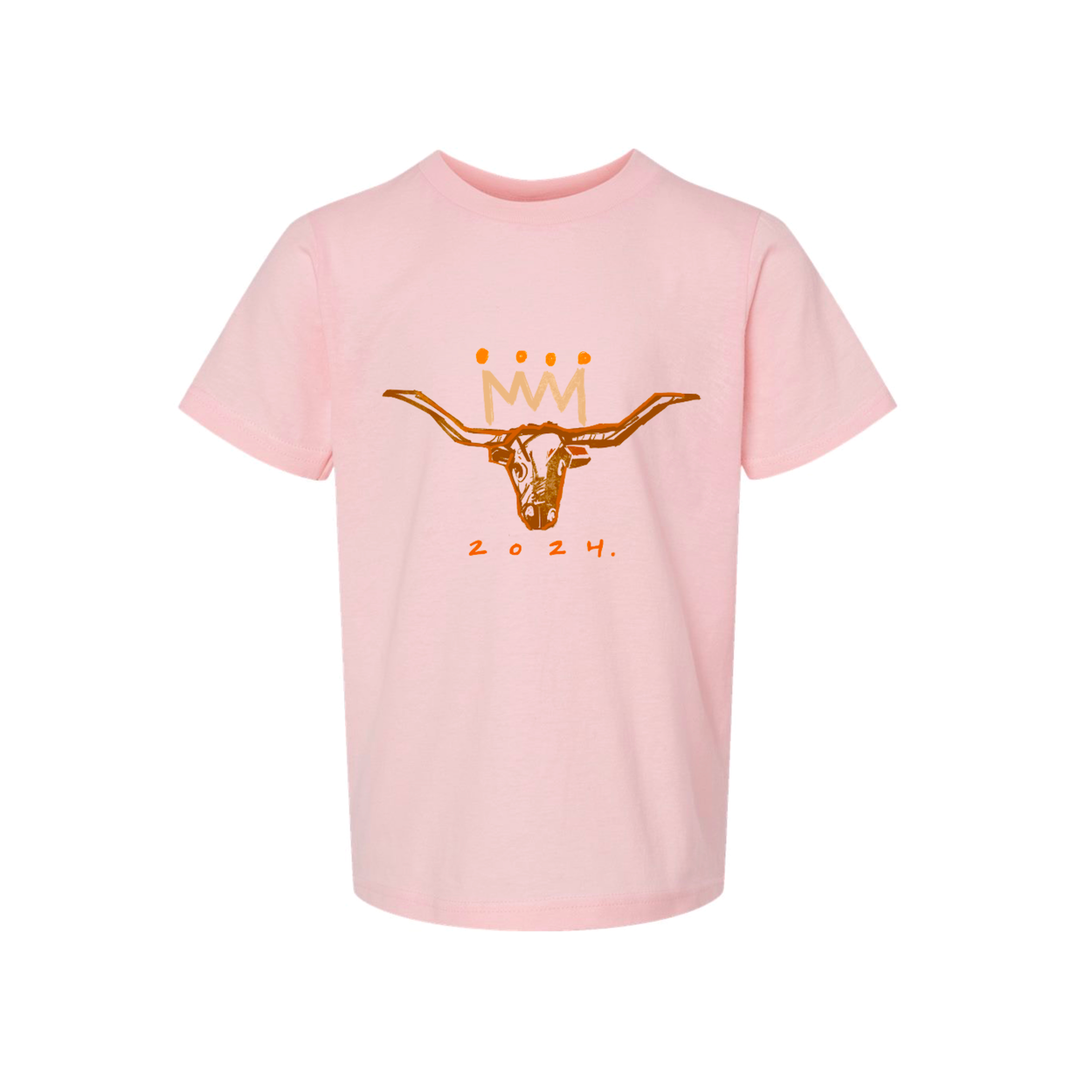 Burnt Orange x White Longhorn Youth T-Shirt