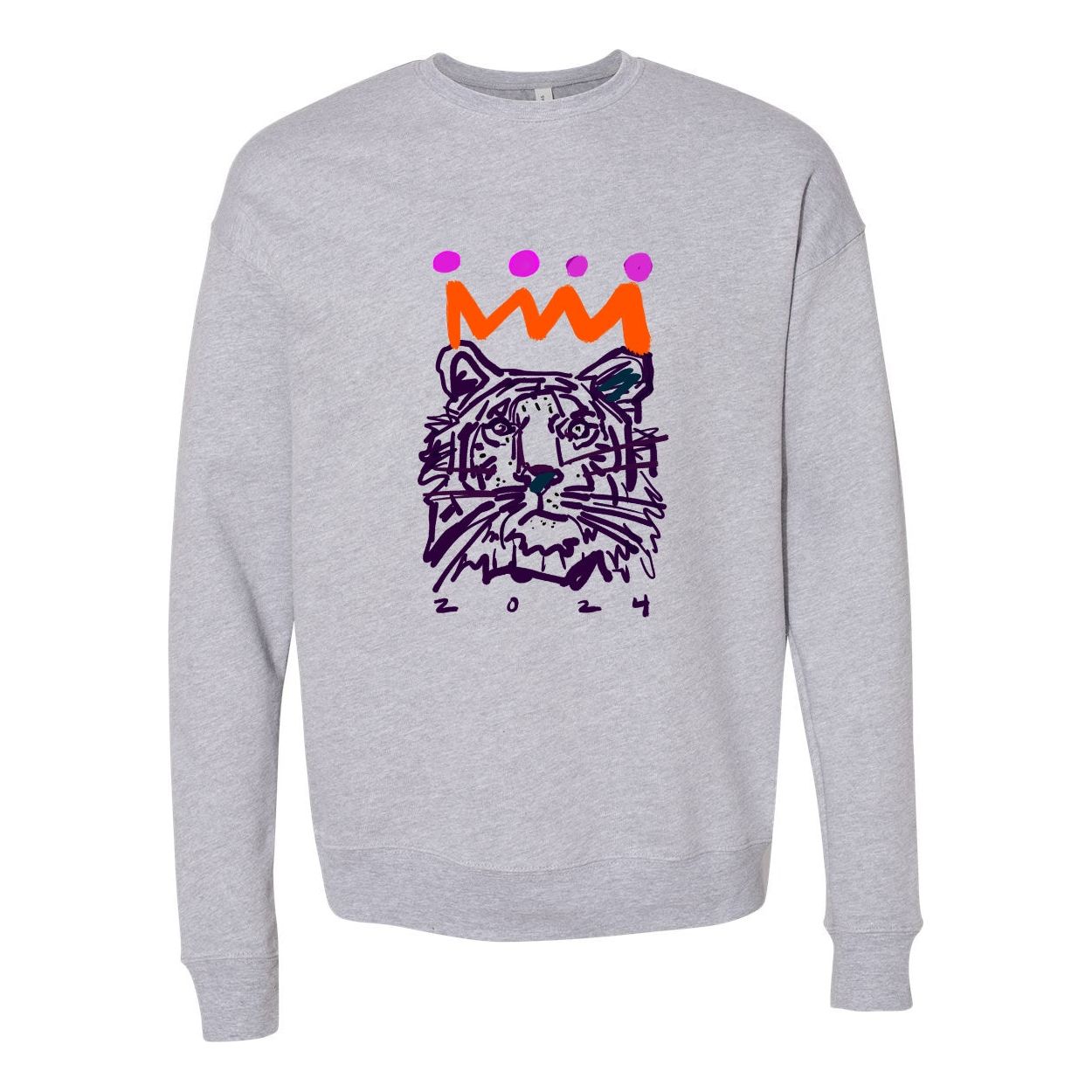 Orange x Purple Tiger Adult Sweatshirt