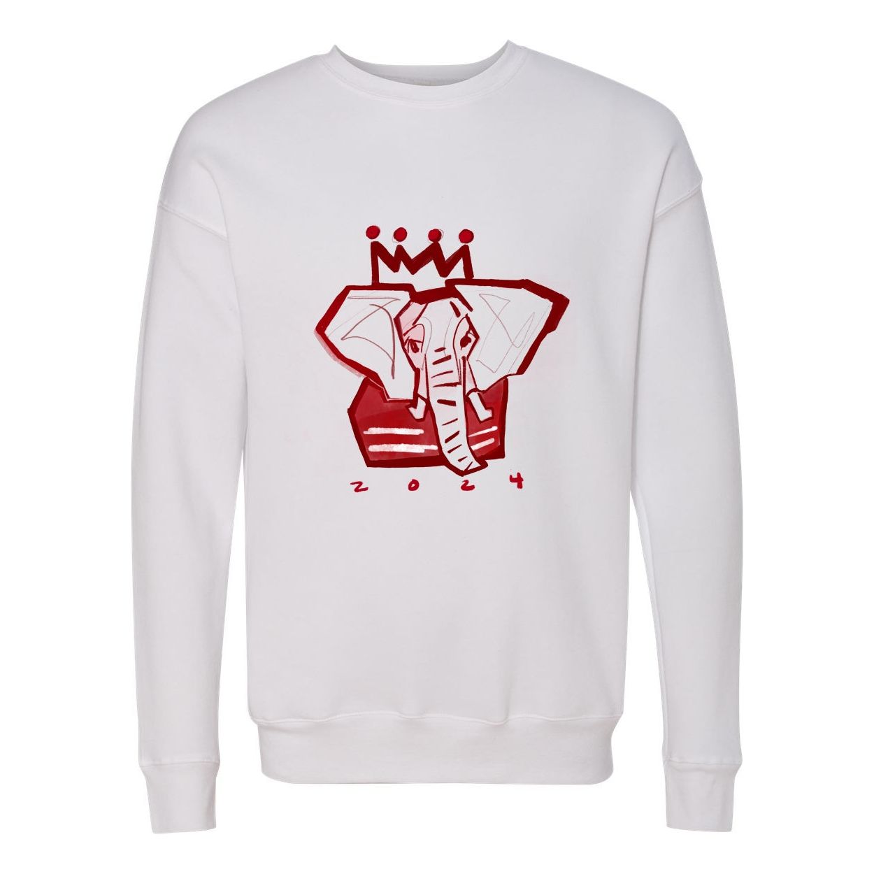 Crimson x White Elephant Adult Sweatshirt