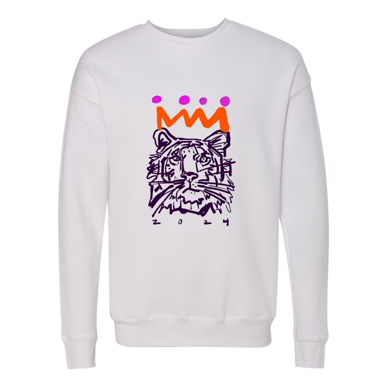 Orange x Purple Tiger Adult Sweatshirt