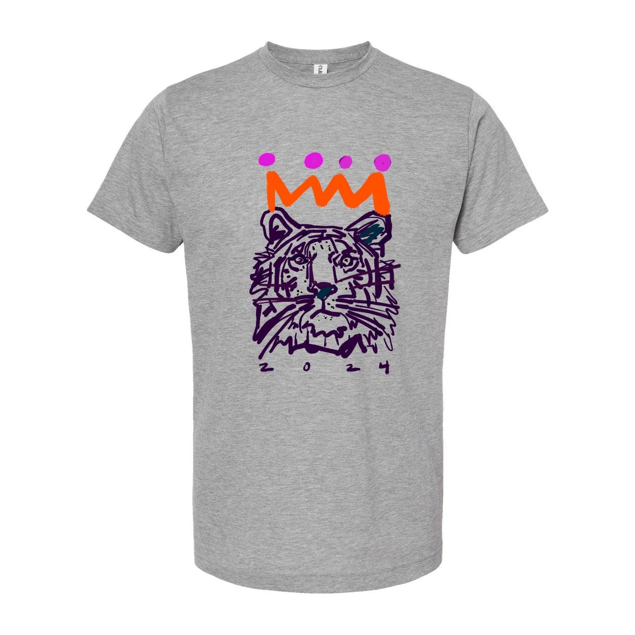 Orange x Purple Tiger Adult T-Shirt