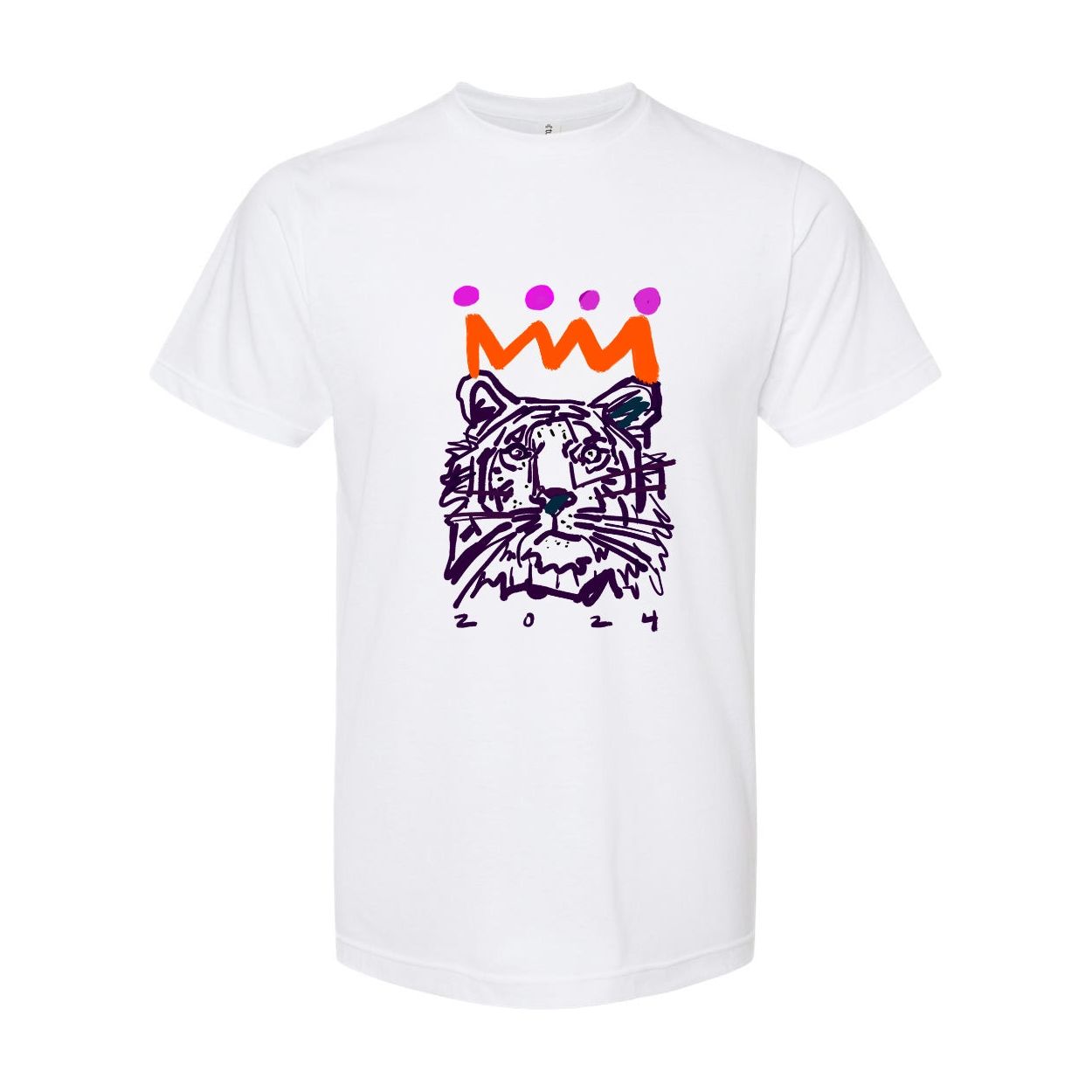 Orange x Purple Tiger Adult T-Shirt