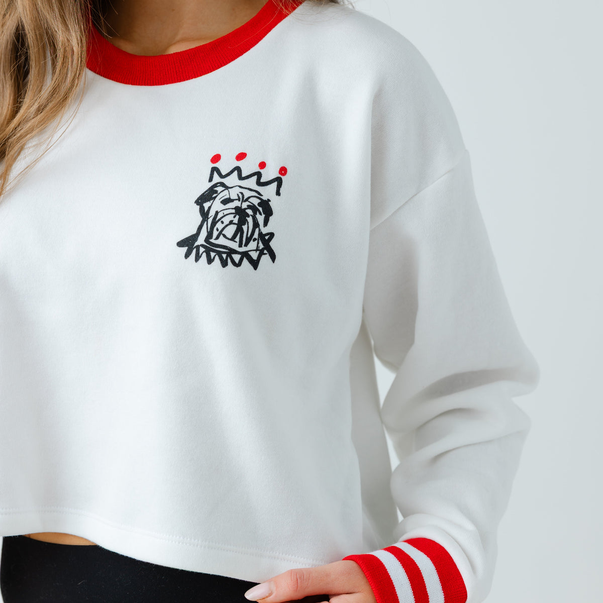 The Red x Black Ladies Varsity Sweatshirt