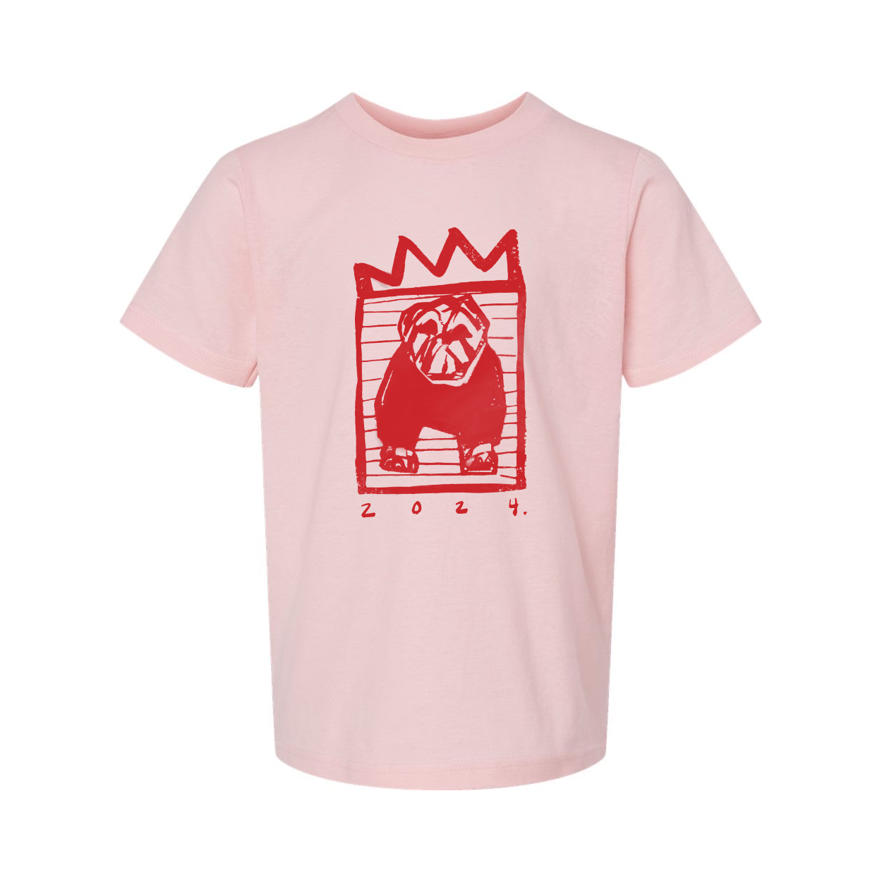 Red x Black Stripe Bulldog Youth T-Shirt