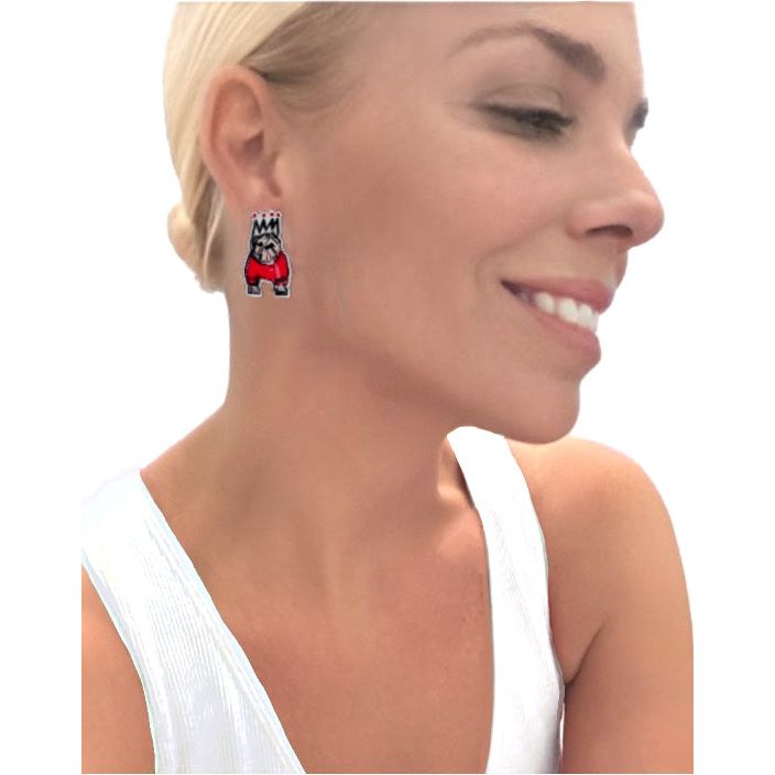 Acrylic Bulldog Earrings