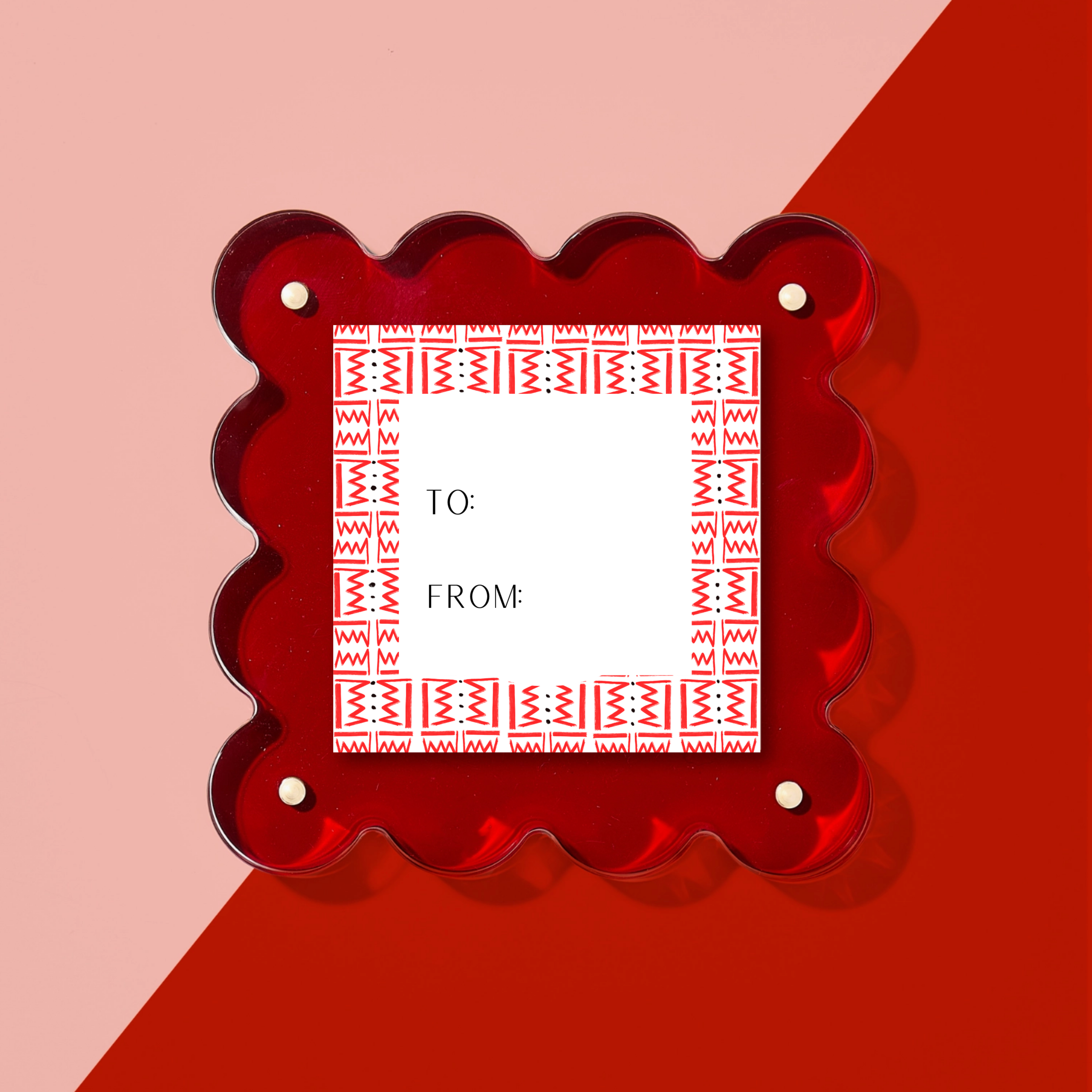 Mini Red Acrylic Picture Frame