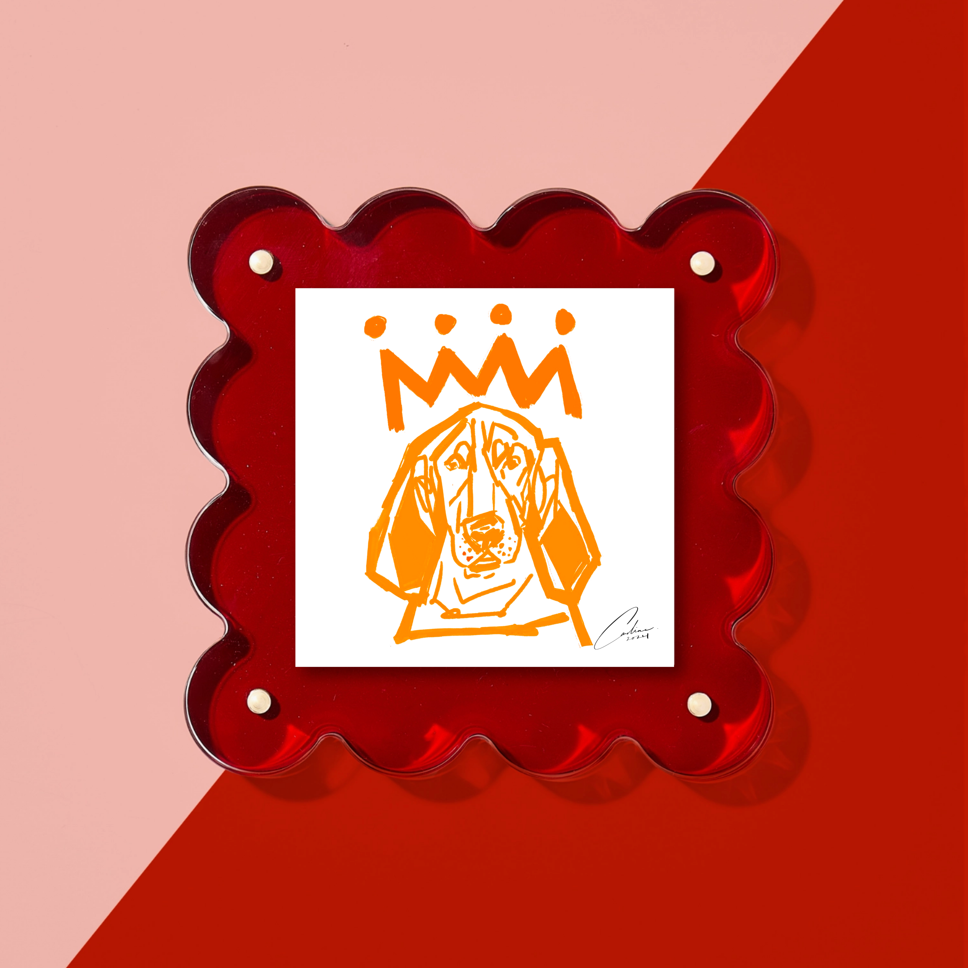 Mini Red Acrylic Picture Frame