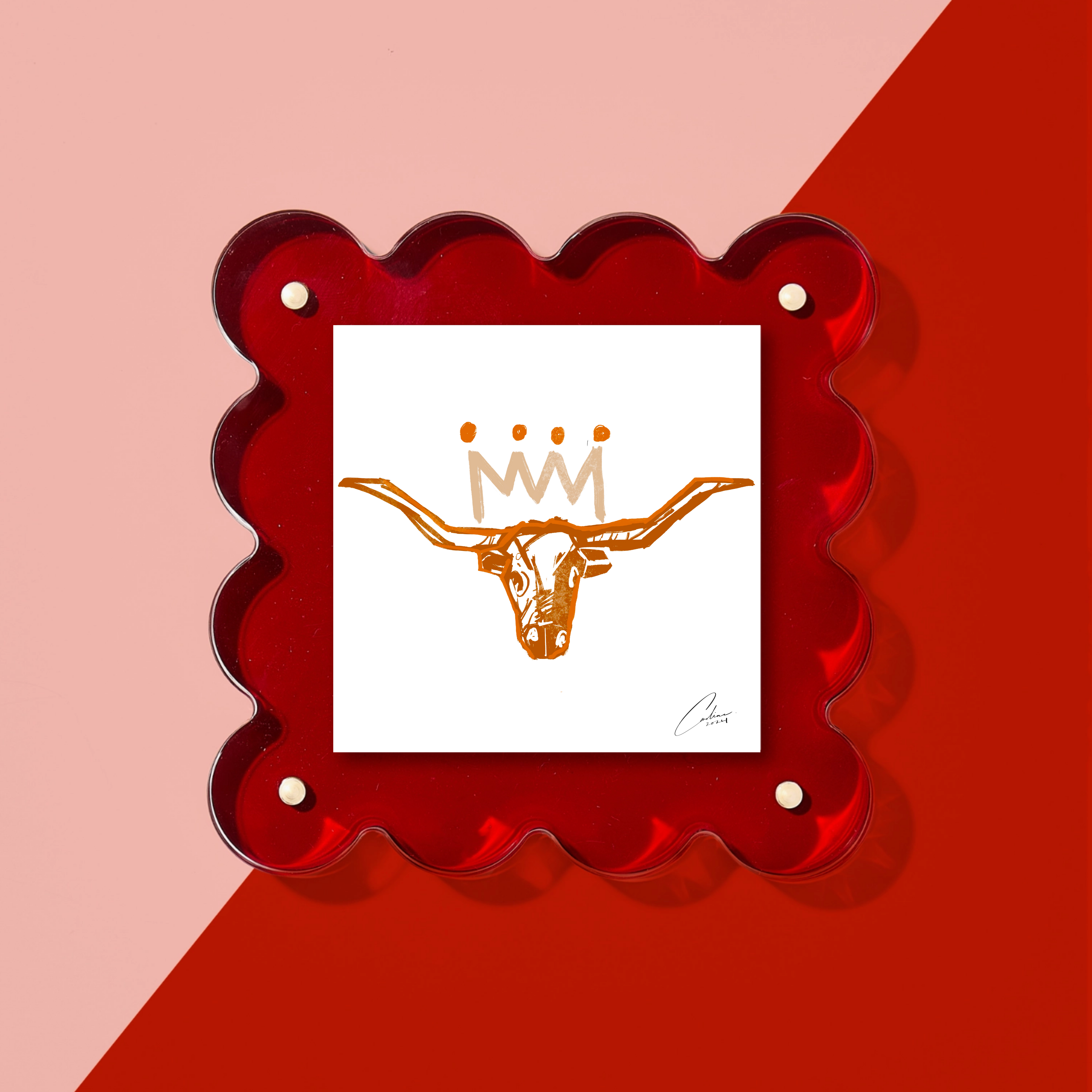 Mini Red Acrylic Picture Frame