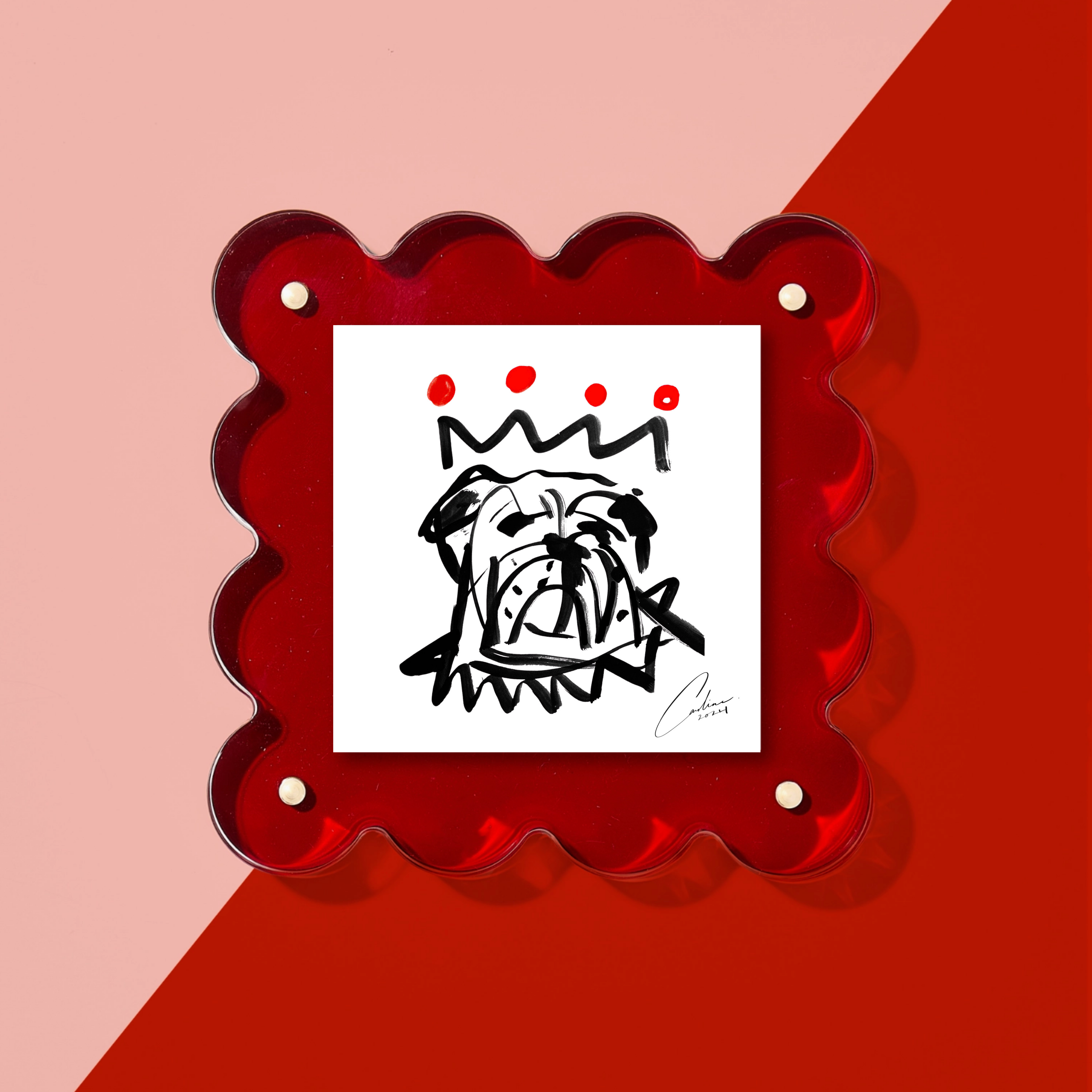 Mini Red Acrylic Picture Frame