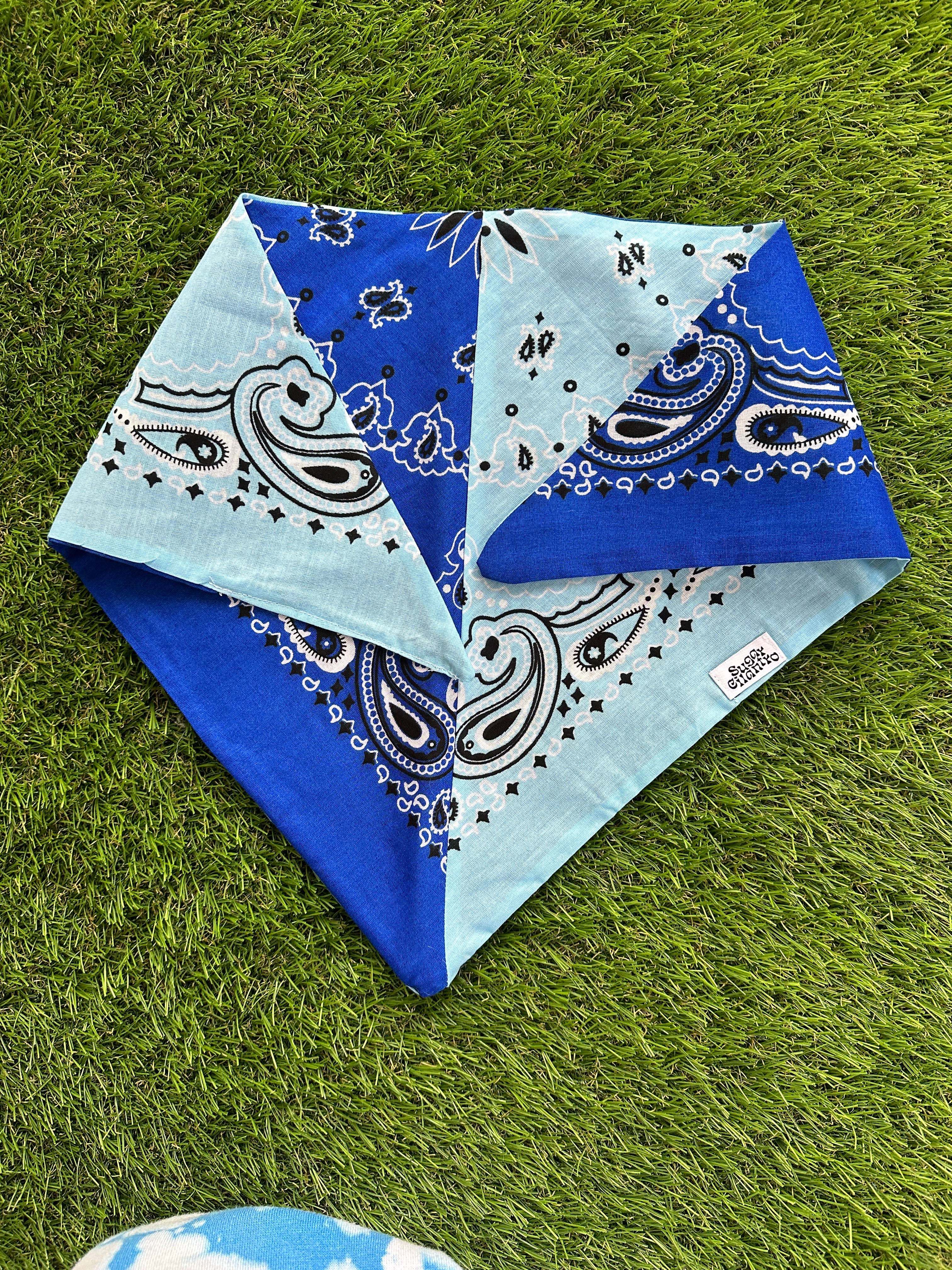 Handmade Custom Colorblocked Gameday Bandana: Red / Pink