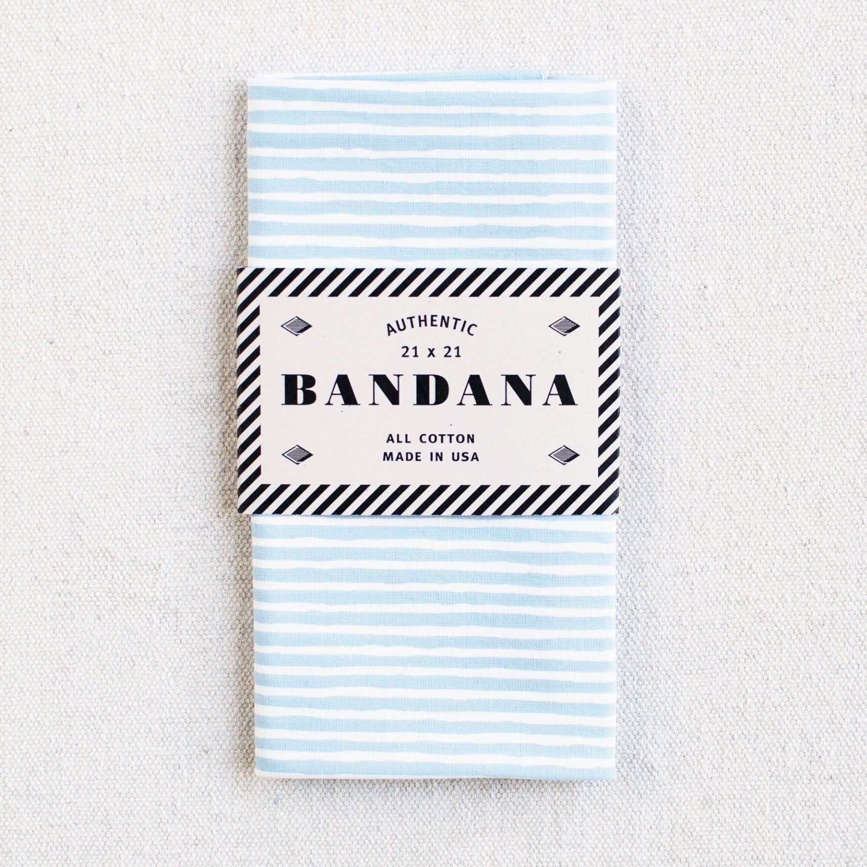 Light Blue Stripe Bandana