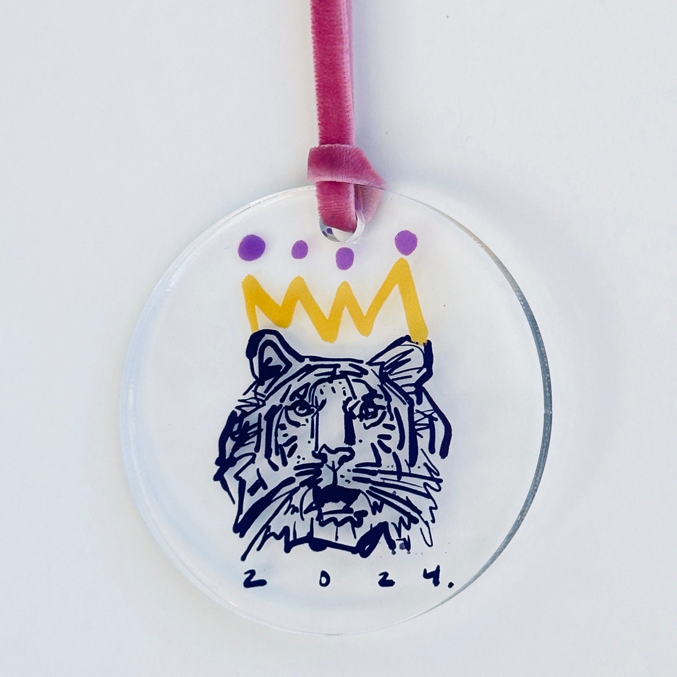 Limited Edition Purple and Gold Acrylic Ornament