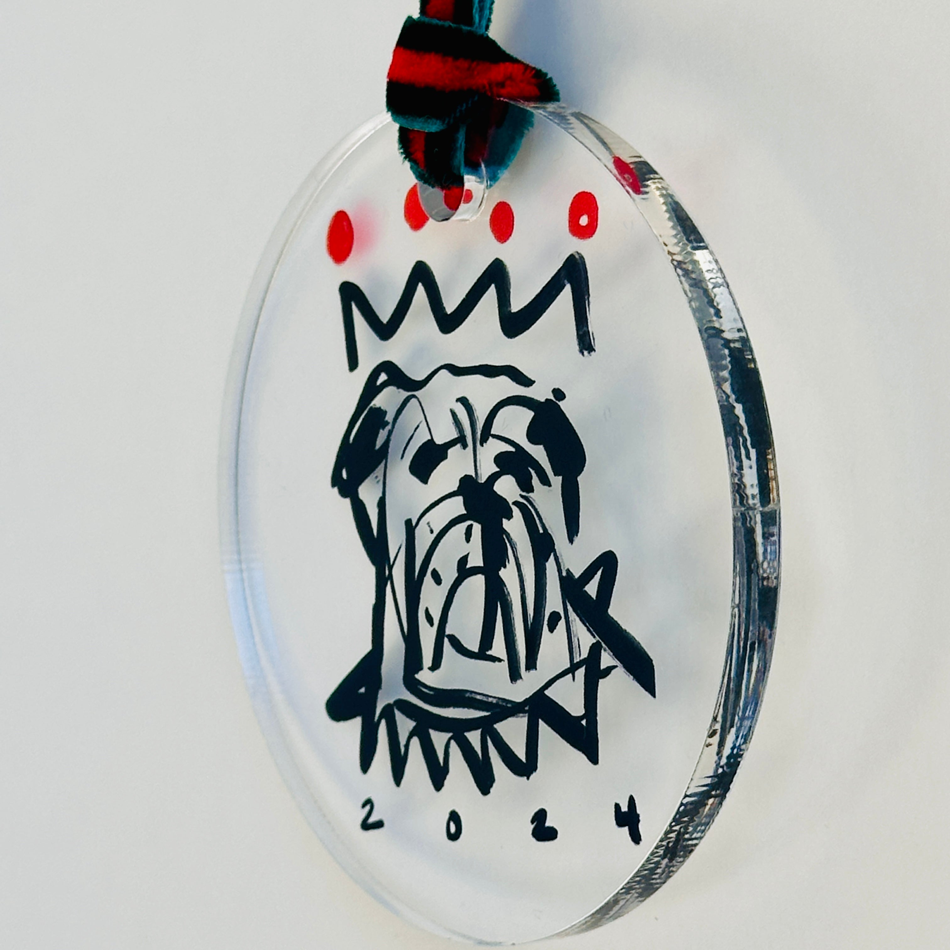 Limited Edition Red and Black Acrylic Ornament