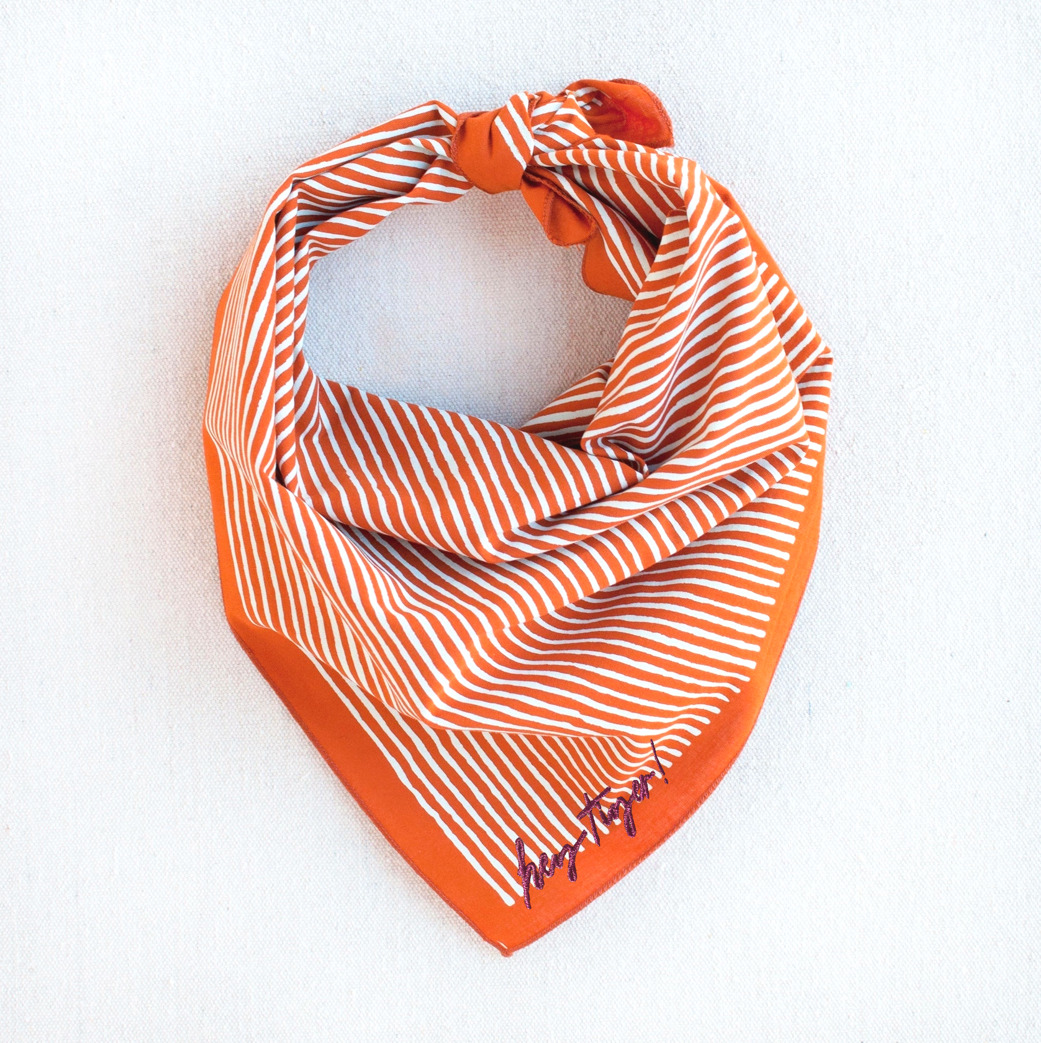 Striped Bandana- Marmalade Orange