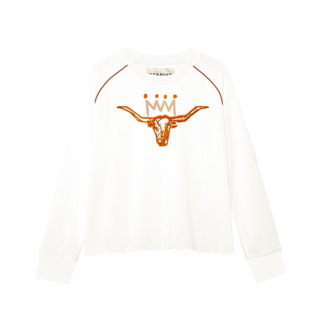 The Burnt Orange x White Ladies Halftime Sweatshirt
