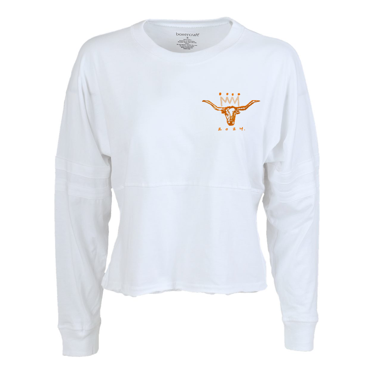 Burnt Orange x White Ladies Crop Jersey