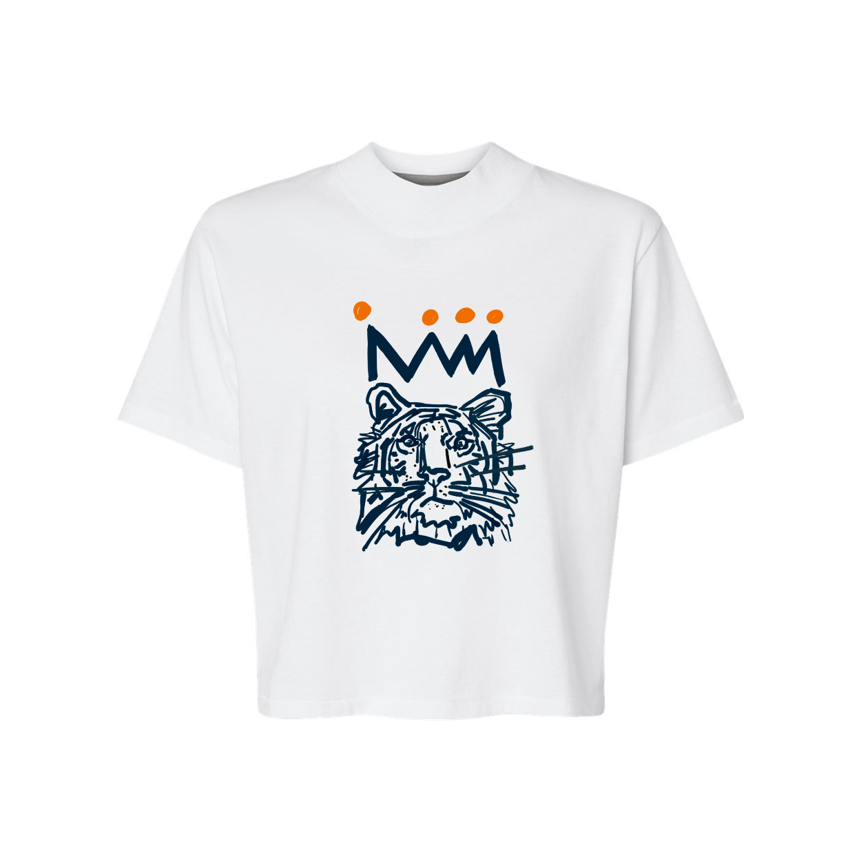 The Navy x Orange Classic Crop