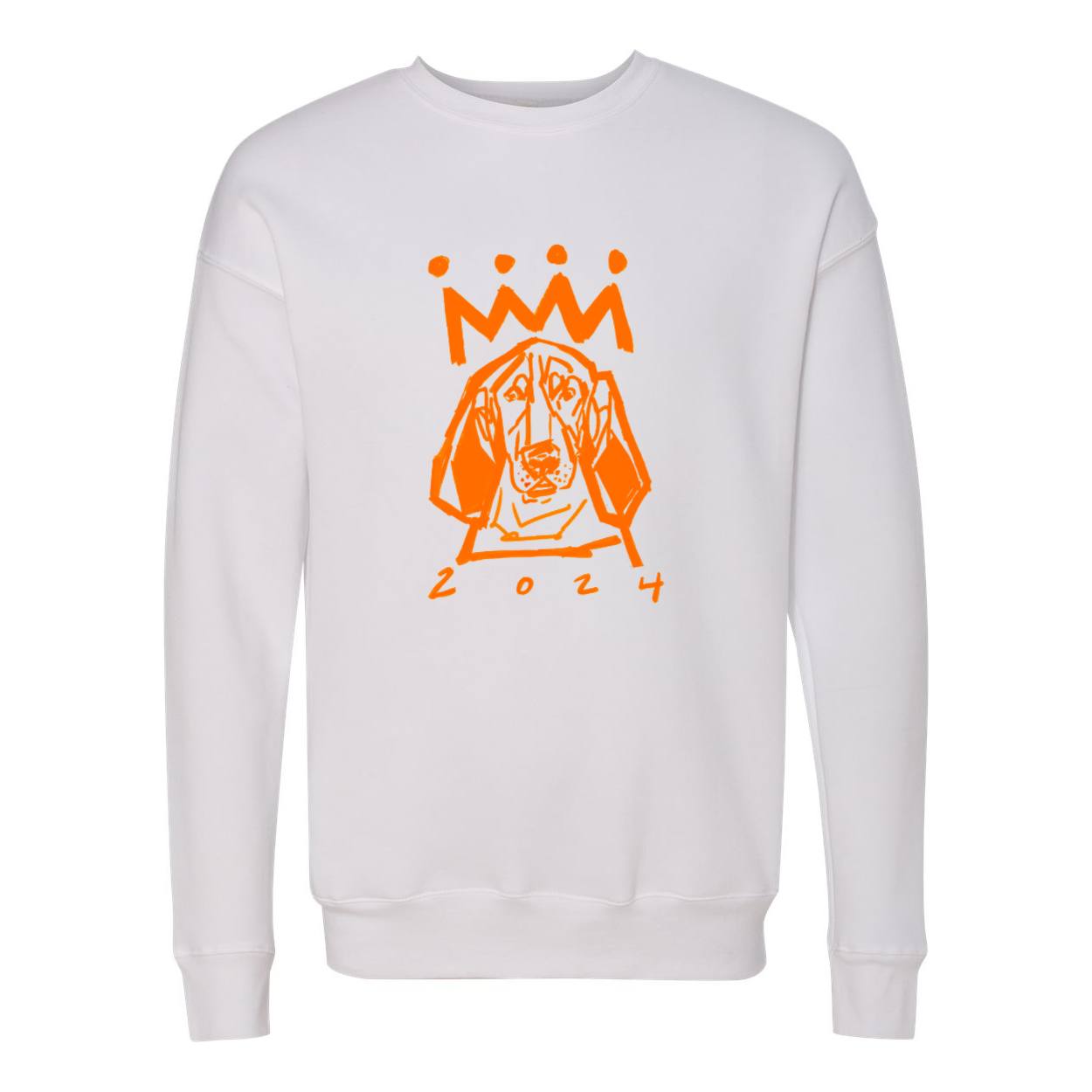 Orange x White Hound Adult Sweatshirt