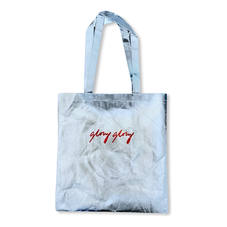 Canvas Metallic Trimmed Tote Bag - Happy Thoughts Gifts